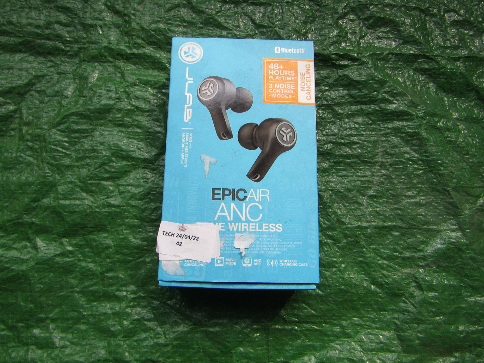 JLAB - EpicAir ANC True Wireless EarBuds With Charging Case - Untested & Boxed.