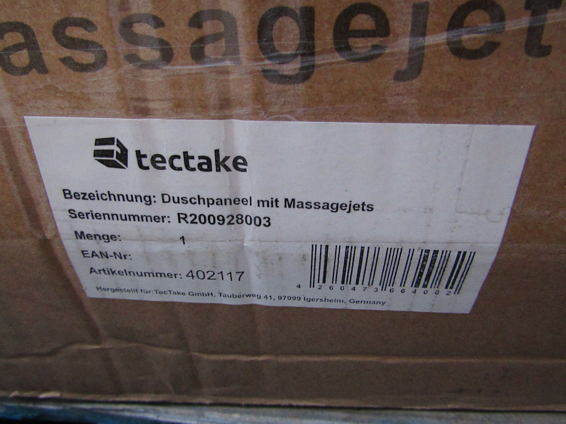 Tectake - Shower Panel With 10 Massage Jets Aluminium Silver - Boxed. RRP £191.99 - Image 2 of 2