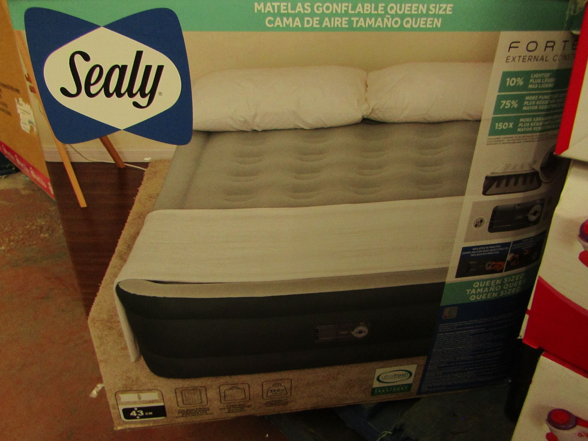 Sealy - Queen Size Fortech AirBed - Unchecked & Boxed. RRP £69.99 @Costco.