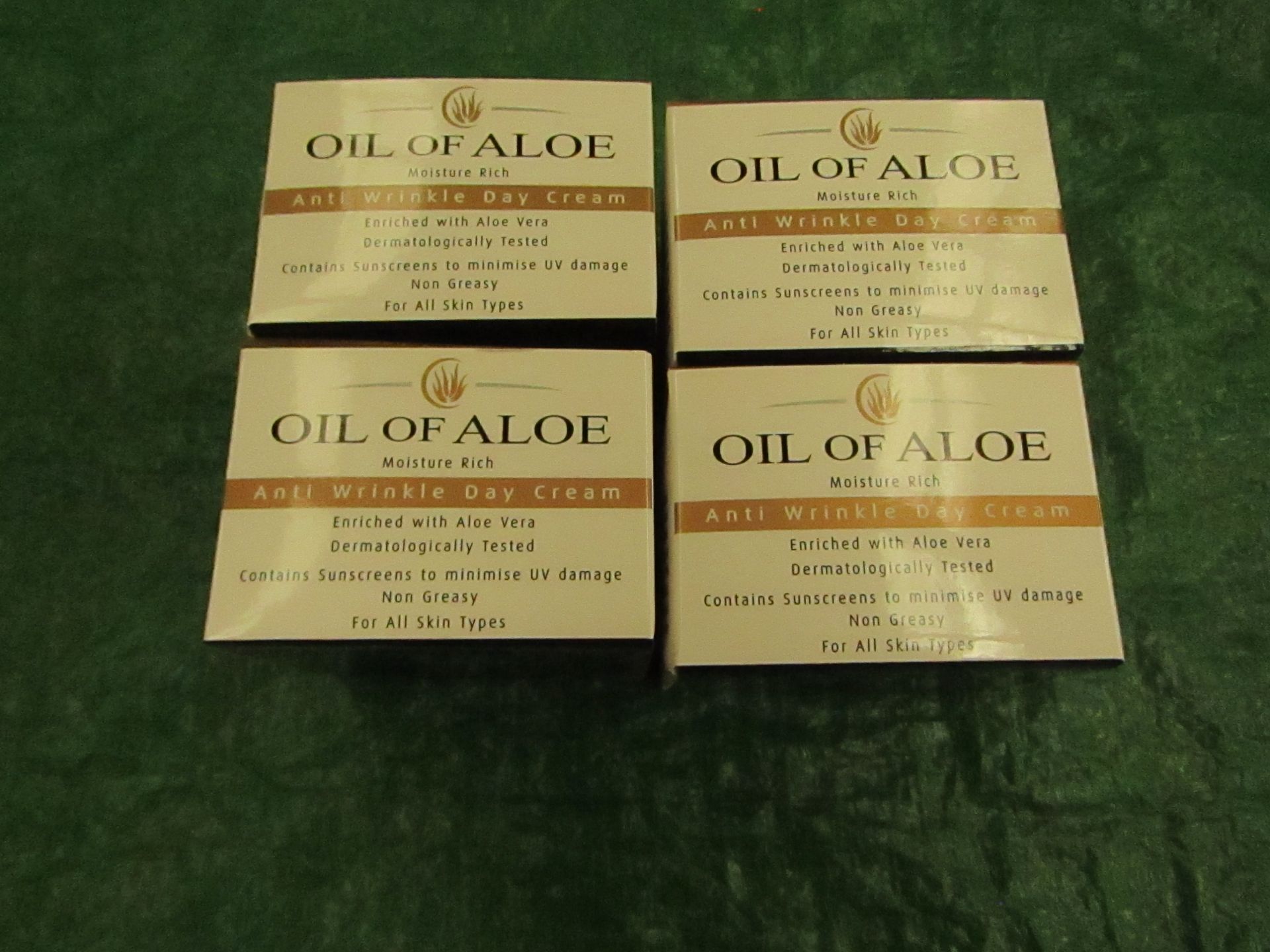 4x Oil Of Aloe - Moisture Rich Anti-Wrinkle Day Cream - 50ml - New & Boxed.