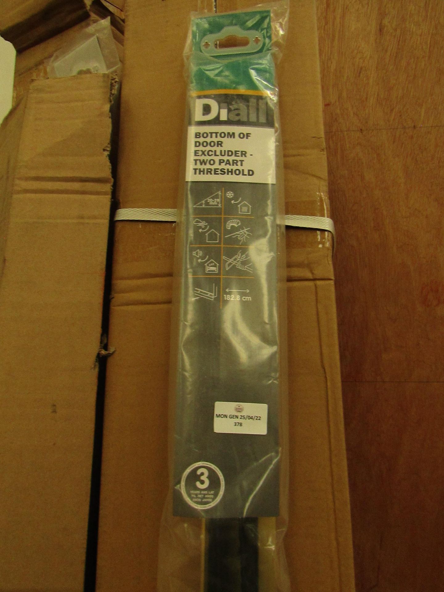 15x Diall - Bottom Of Door Excluder-Two Part Threshold ( 182.8 cm Long ) - Unused & Boxed.