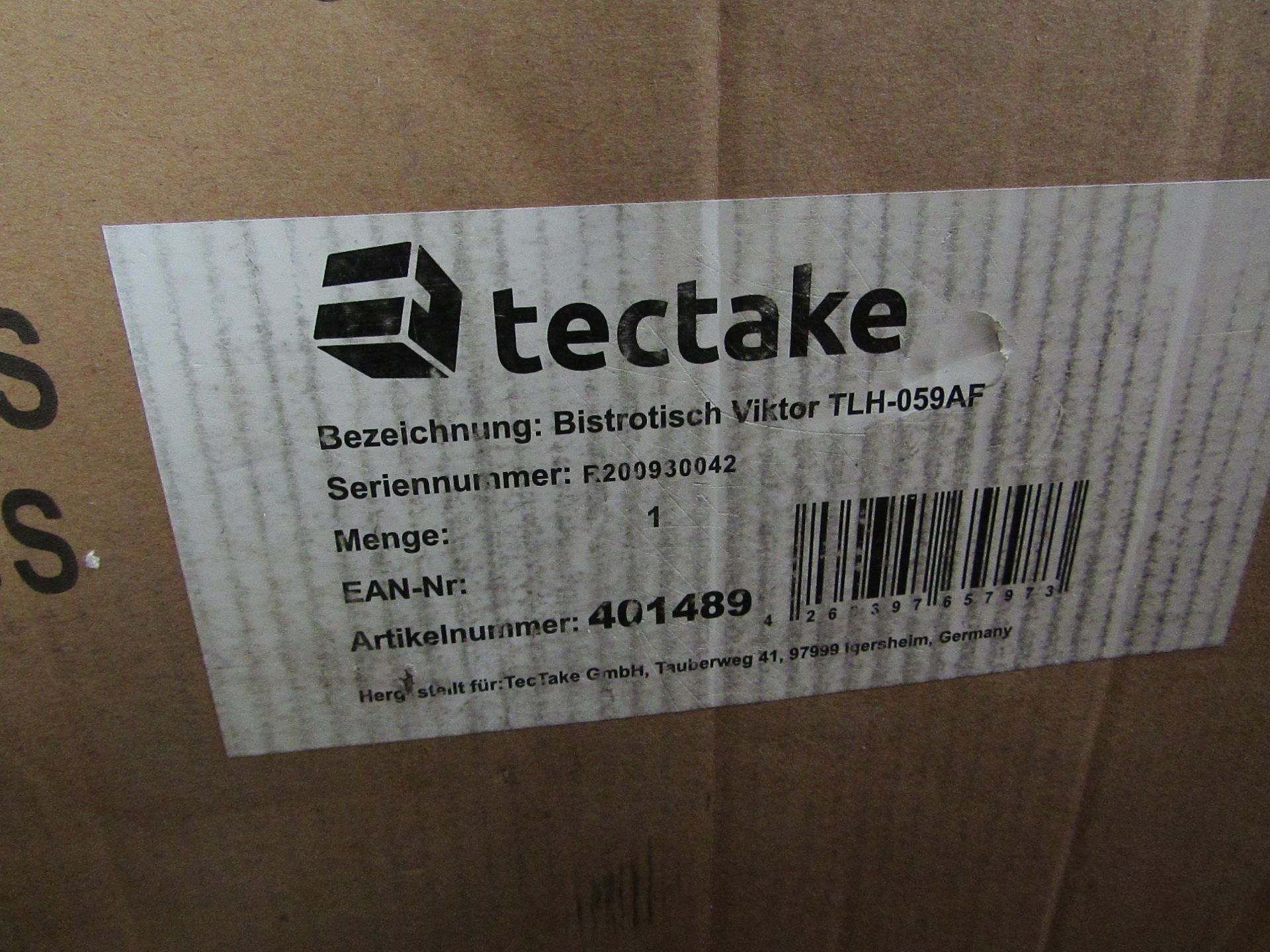 Tectake - Bar Table Made Of Aluminium 60Cm - Boxed. RRP £52.00