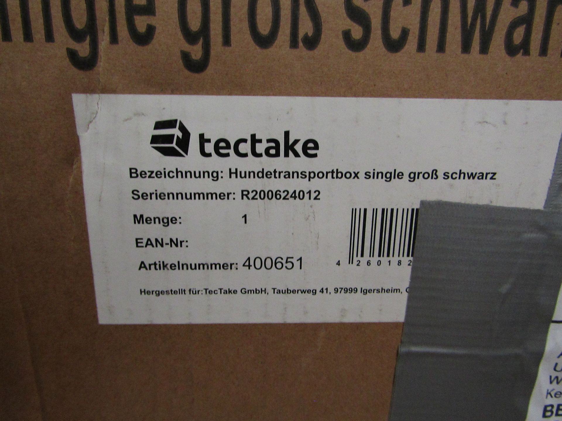 Tectake - Dog Crate Single - Boxed. RRP £124.00