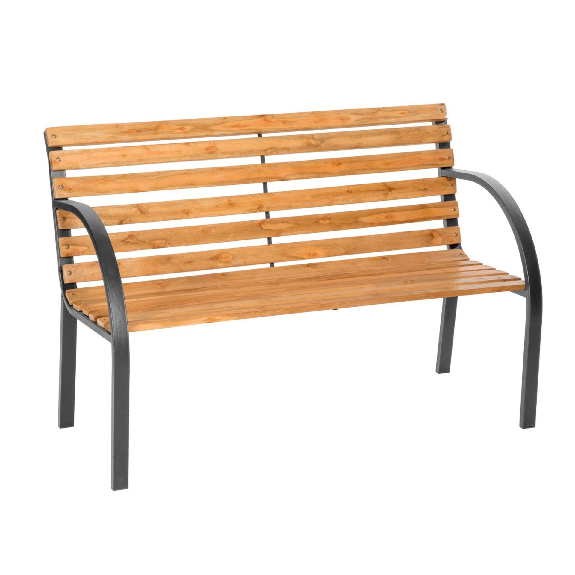 Tectake - Garden Bench Micha Brown - Boxed. RRP £50.99 - Image 2 of 2