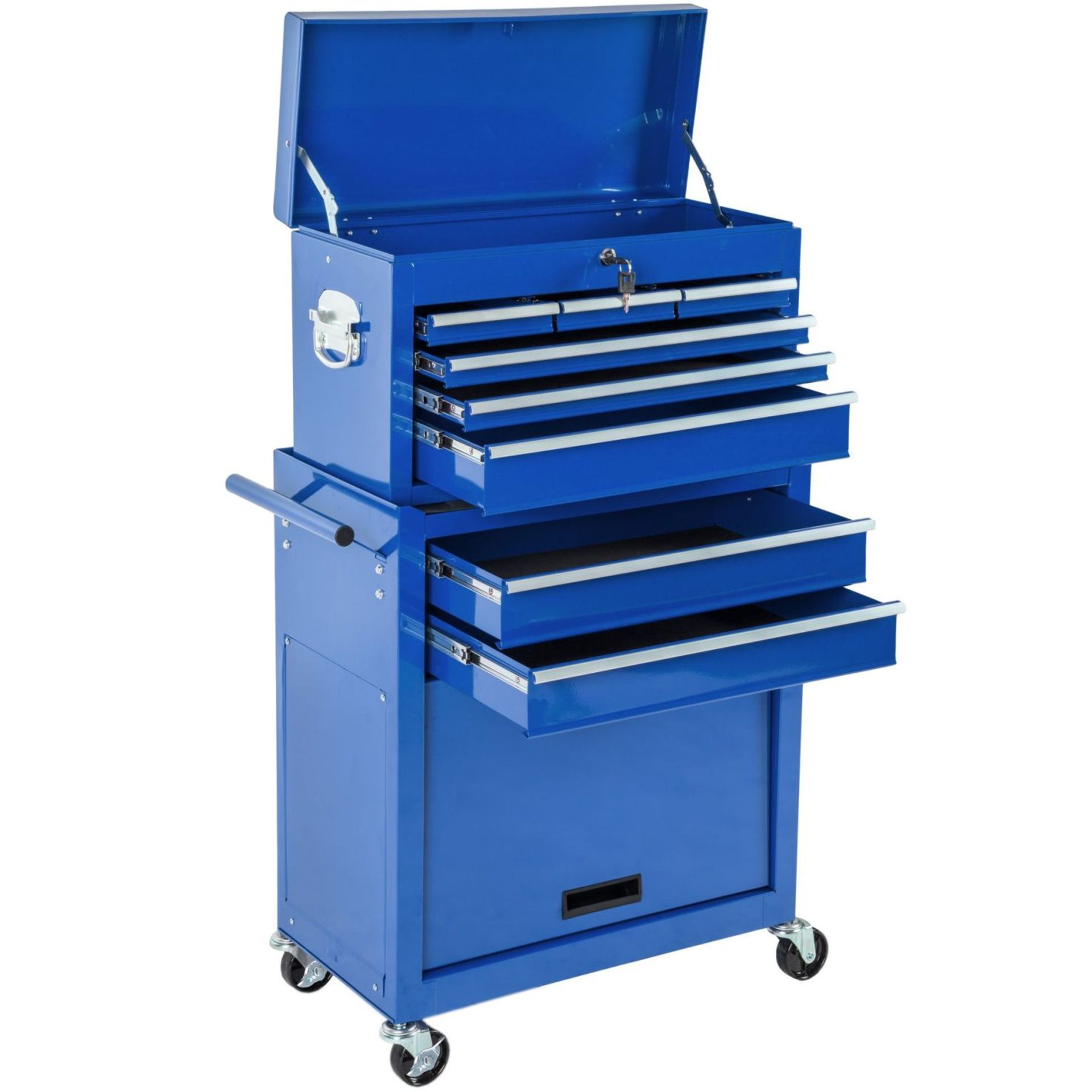 Tectake - Tool Chest With 8 Drawers Blue - Boxed. RRP £149.99 - Image 2 of 2