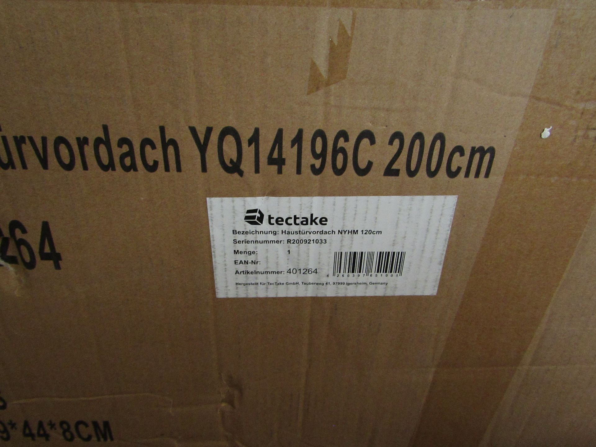 Tectake - Canopy Transparent - Boxed. RRP £64.00