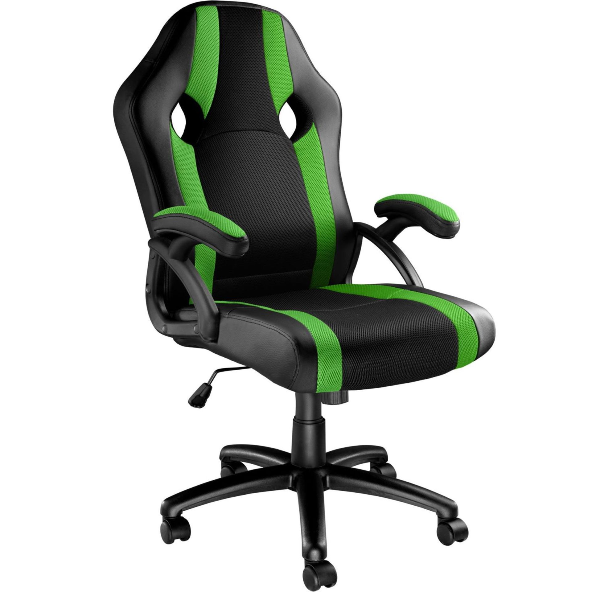 Tectake - Gaming Chair Goodman Black And Green - Boxed. RRP £78.99 - Image 2 of 2