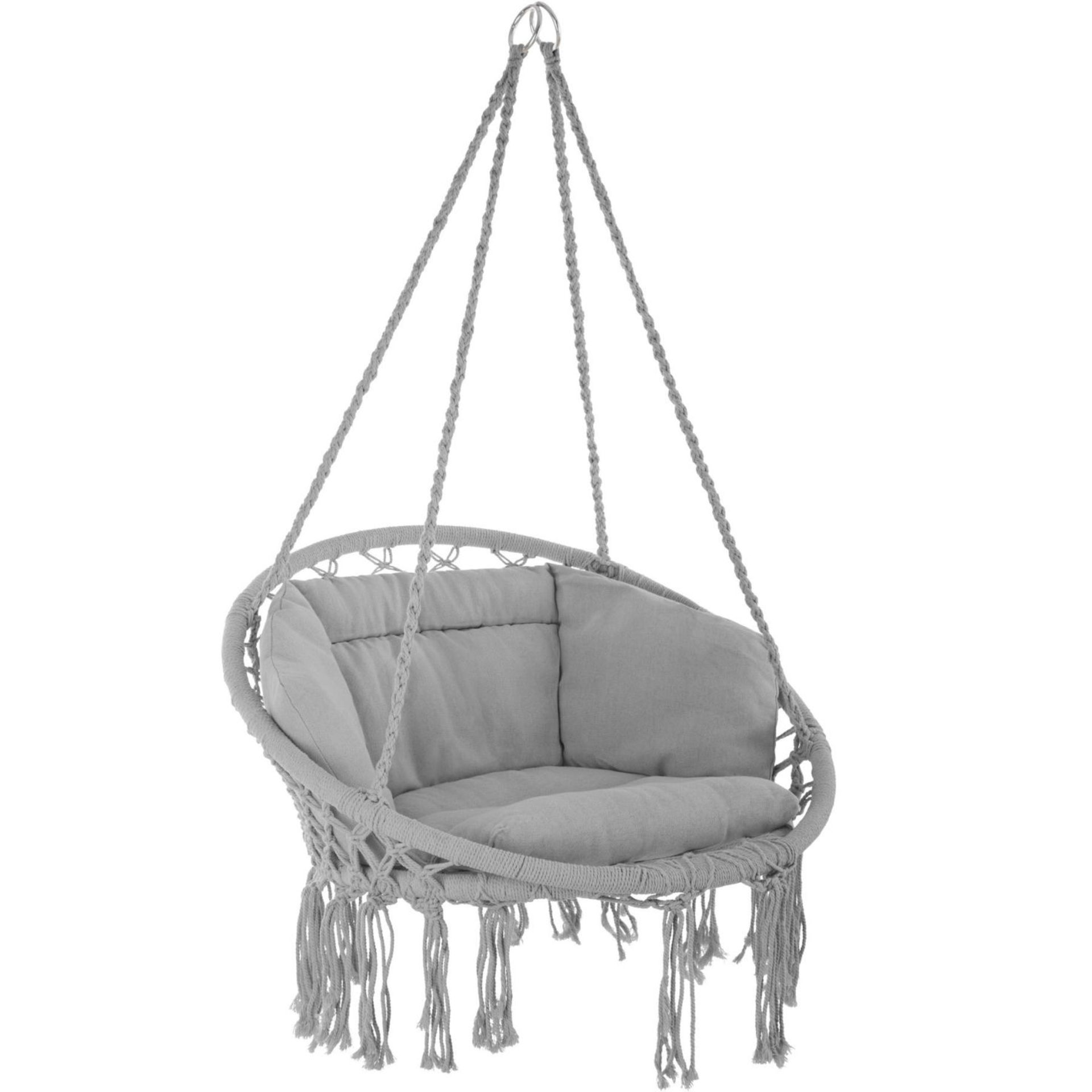 Tectake - Hanging Chair Grazia Grey - Boxed. RRP £51.99 - Image 2 of 2