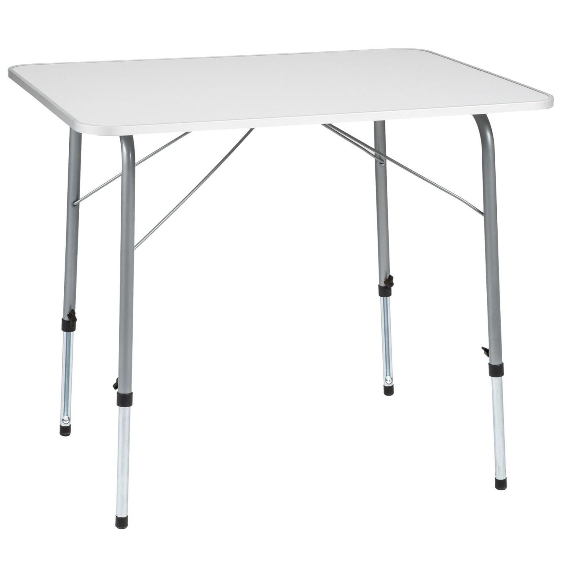 Tectake - Height-Adjustable Camping Table 80X60X68Cm Grey - Boxed. RRP £45.99 - Image 2 of 2