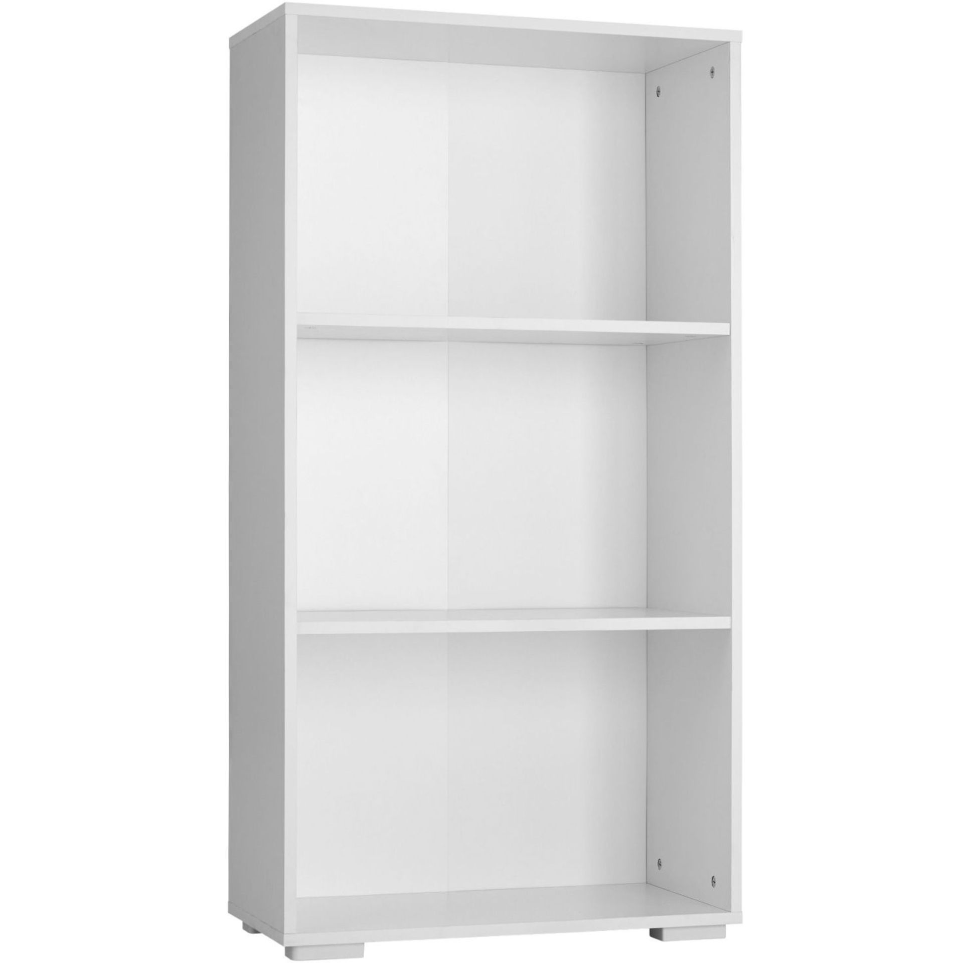 Tectake - Bookshelf Lexi | Bookcase With 3 Shelves White - Boxed. RRP £47.99