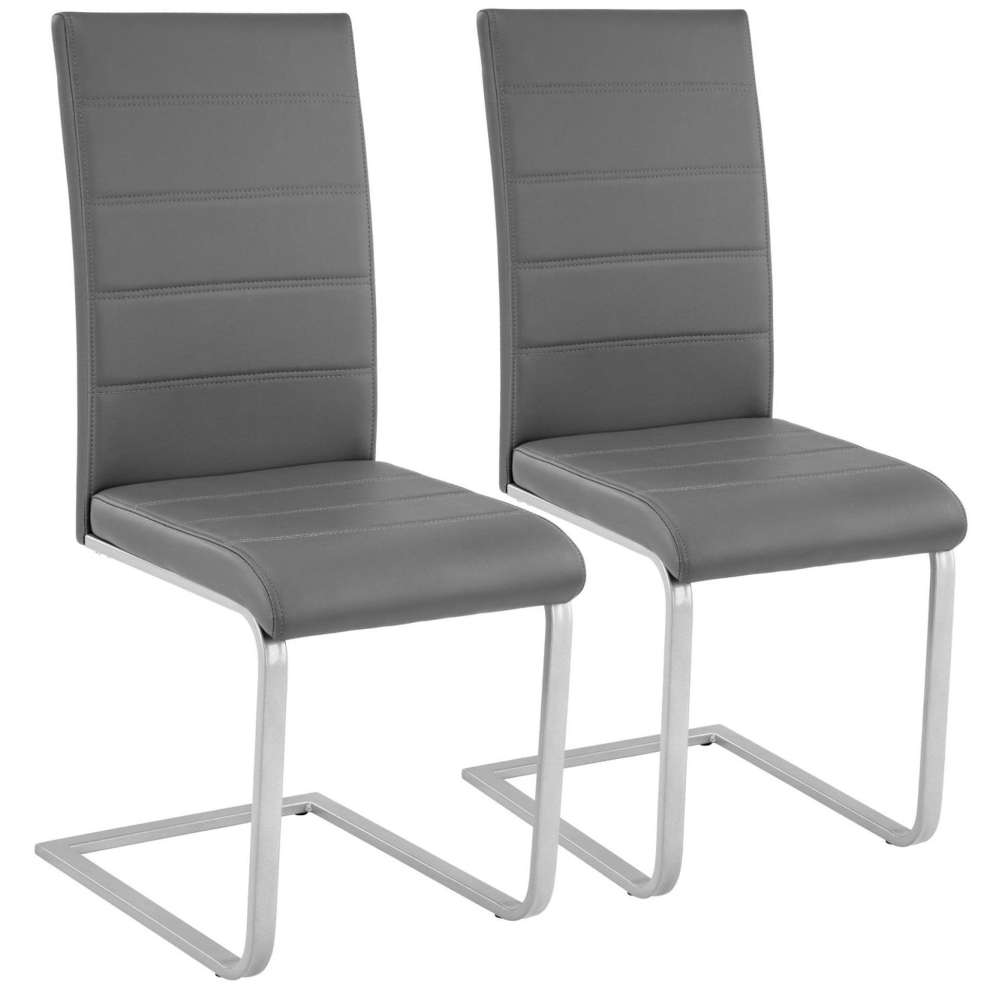 Tectake - 2 Dining Chairs Rocking Chairs Grey - Boxed. RRP £99.99