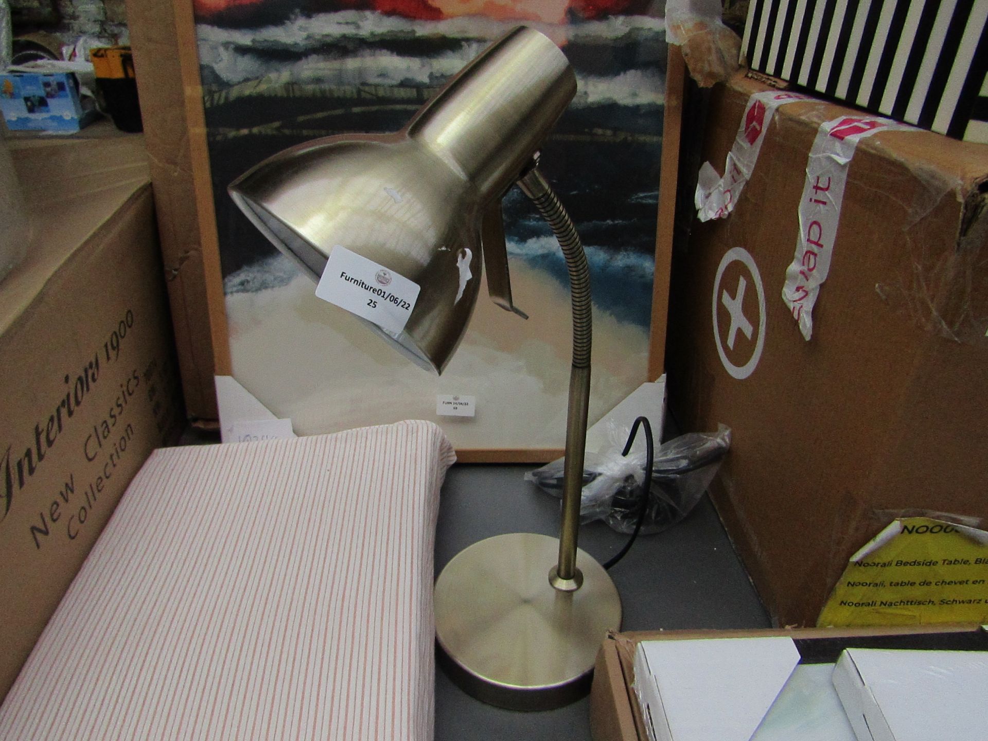 | 1X | COX & COX BRASS TABLE LAMP | GOOD CONDITION | RRP £- |