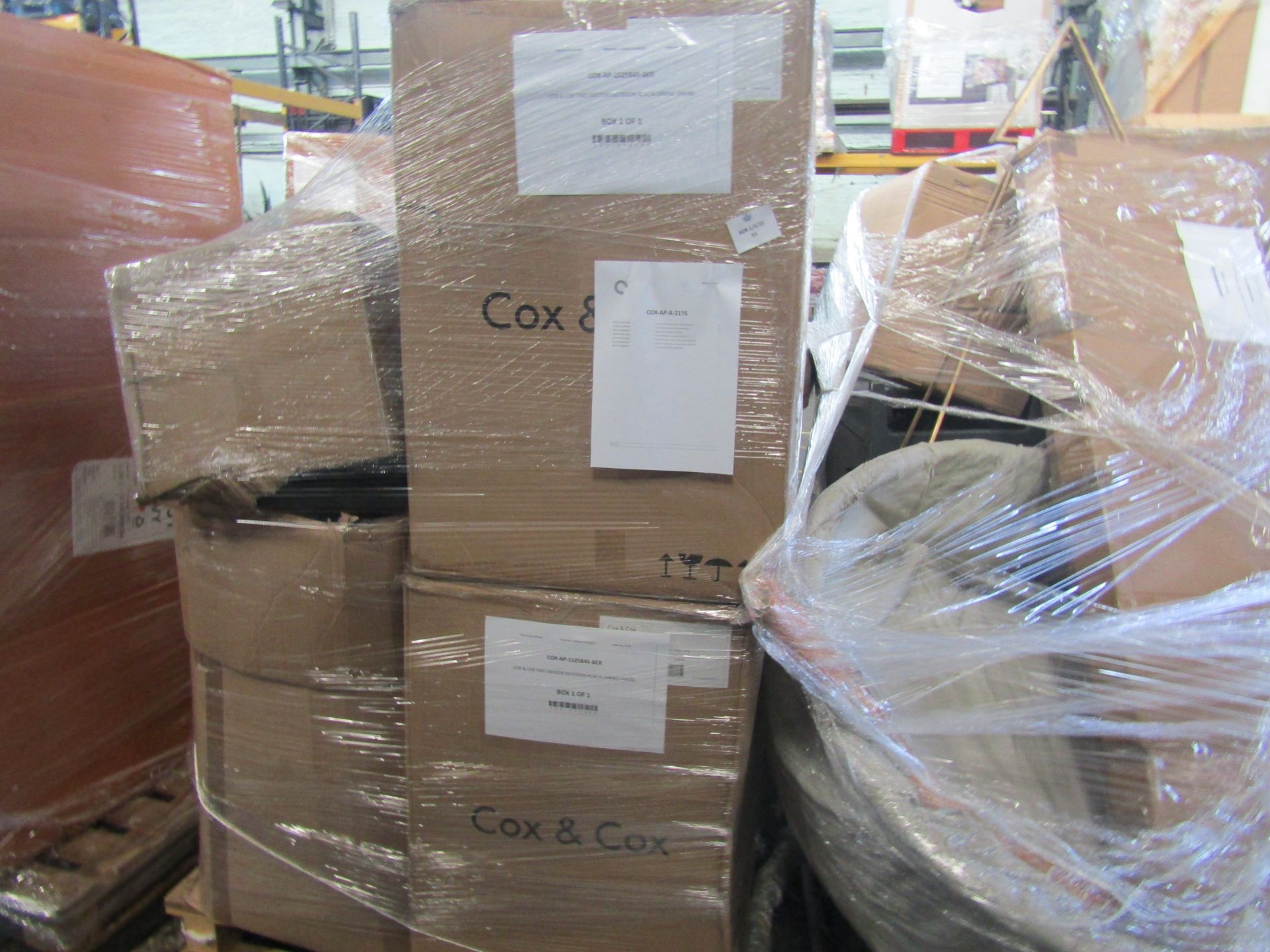 Mixed lot of Cox & Cox customer returns to include 7 items of stock with a total RRP of