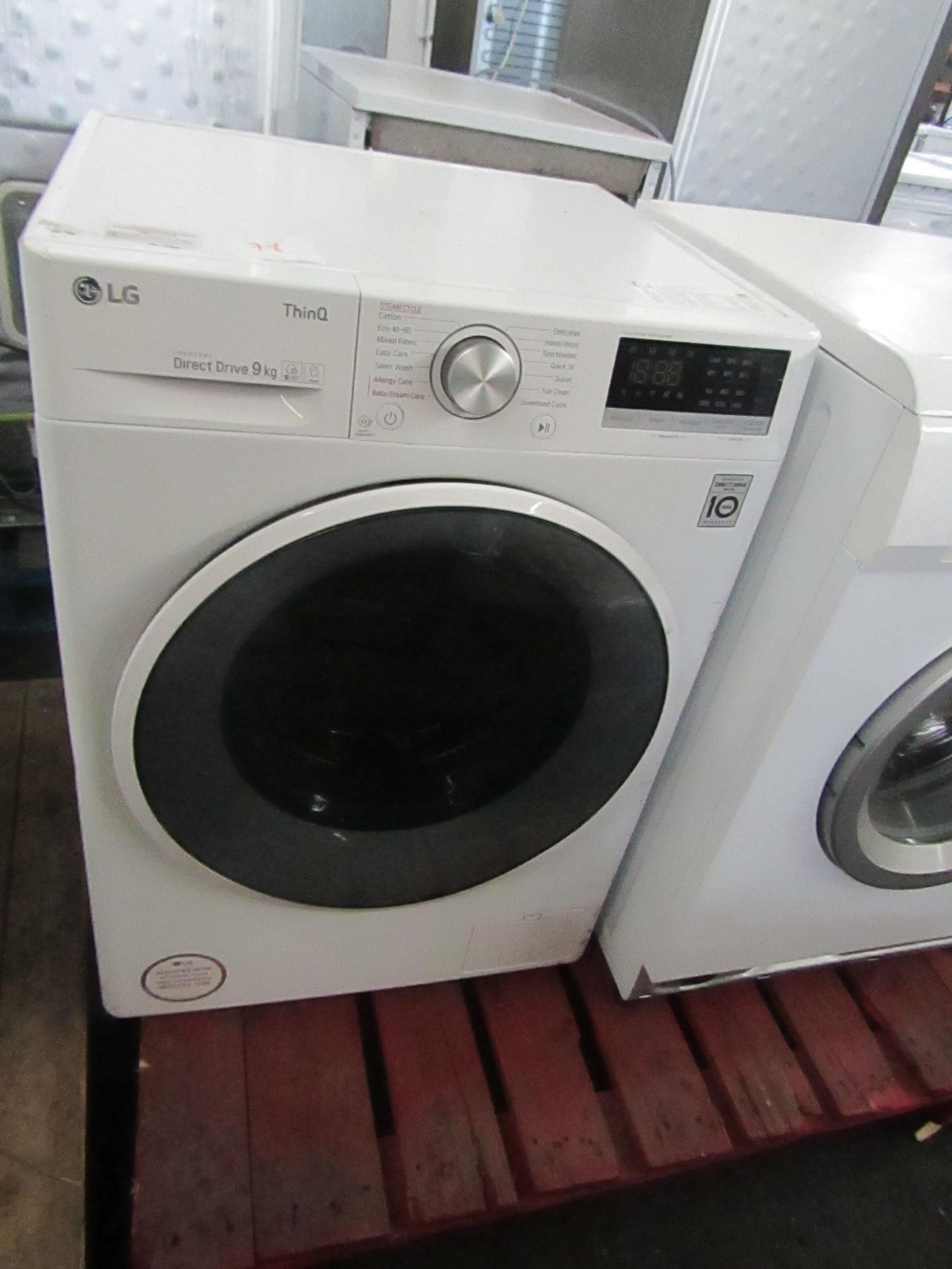 LG F4V509WSE 9Kg Wifi Enabled washing machine, Powers on and Spins but we have not connected it to