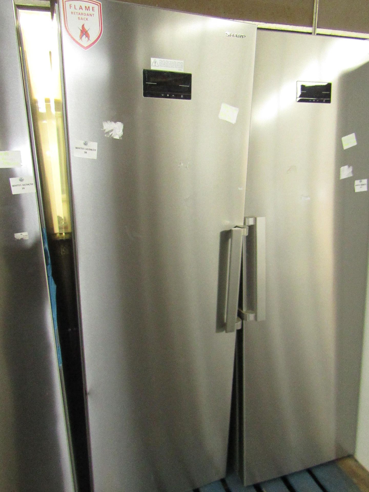 Sharp - Tall Stainless Steel Freestanding Freezer - Tested Working.