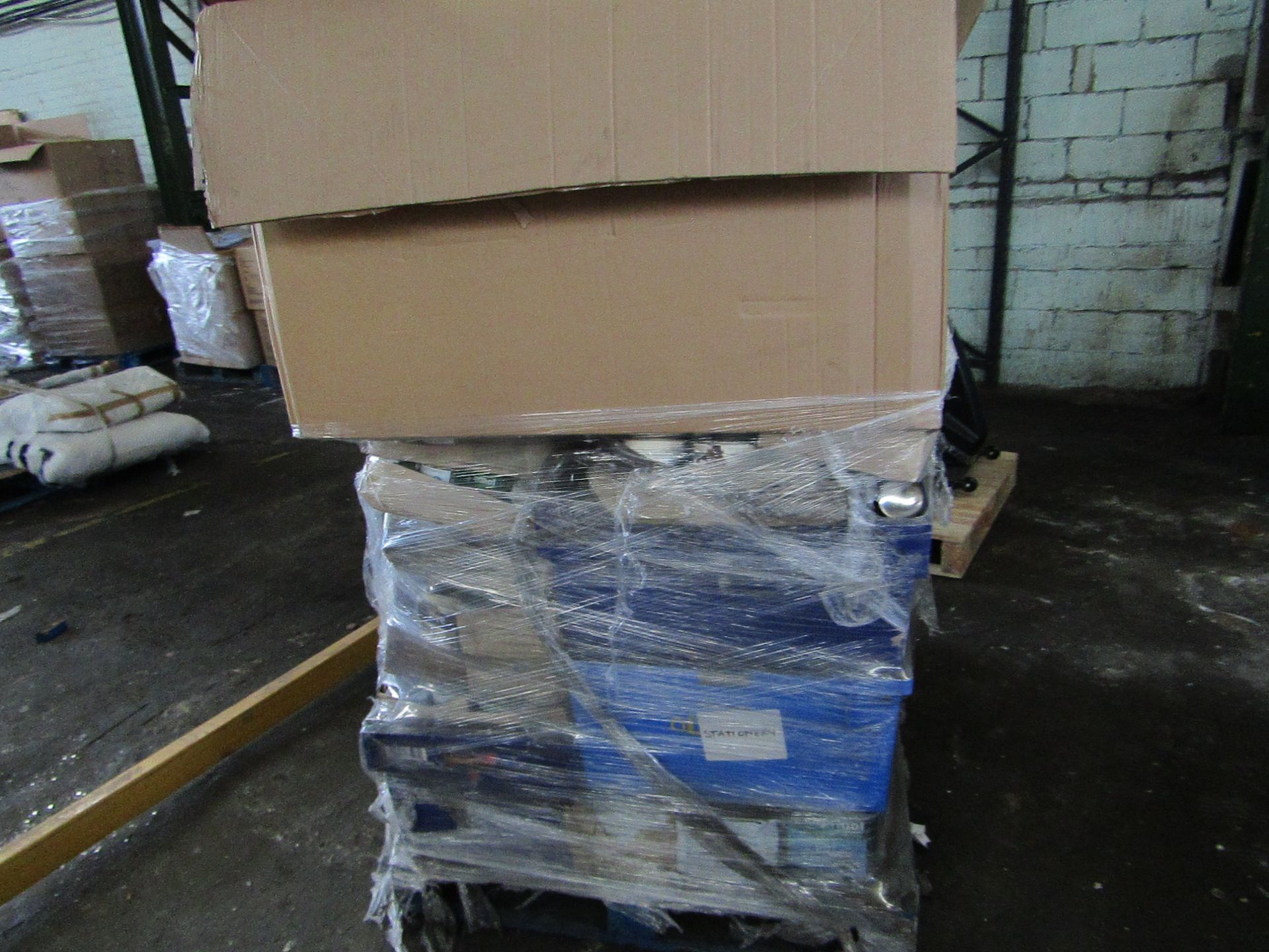 PALLET OF END OF LINE PAINTS, STAINS ETC. ALL UNCHECKED