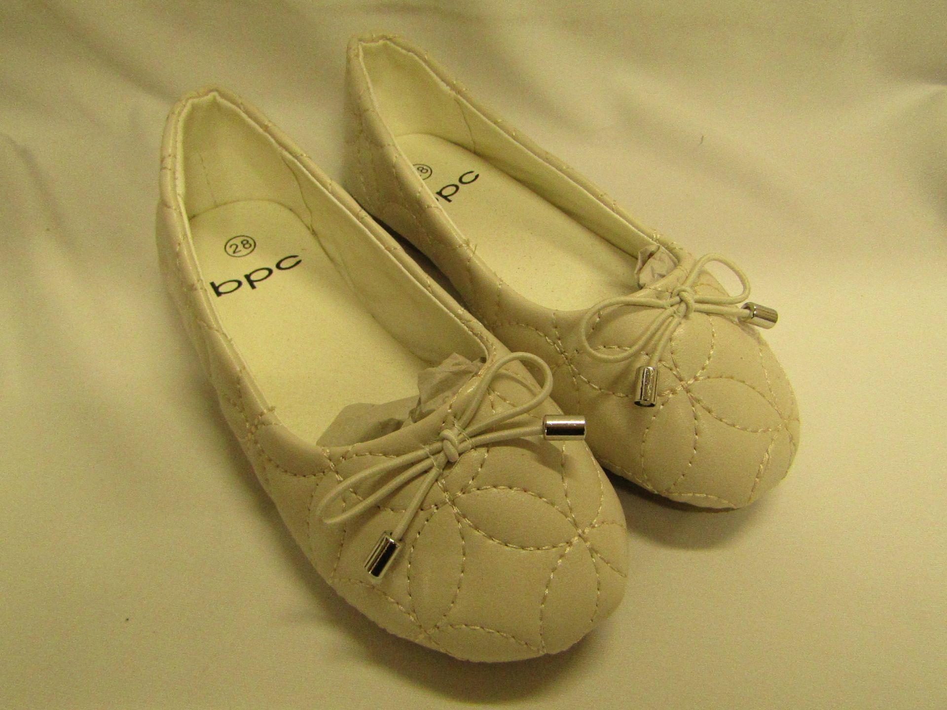BPC White Ballet Pumps Size 28 New & Packaged