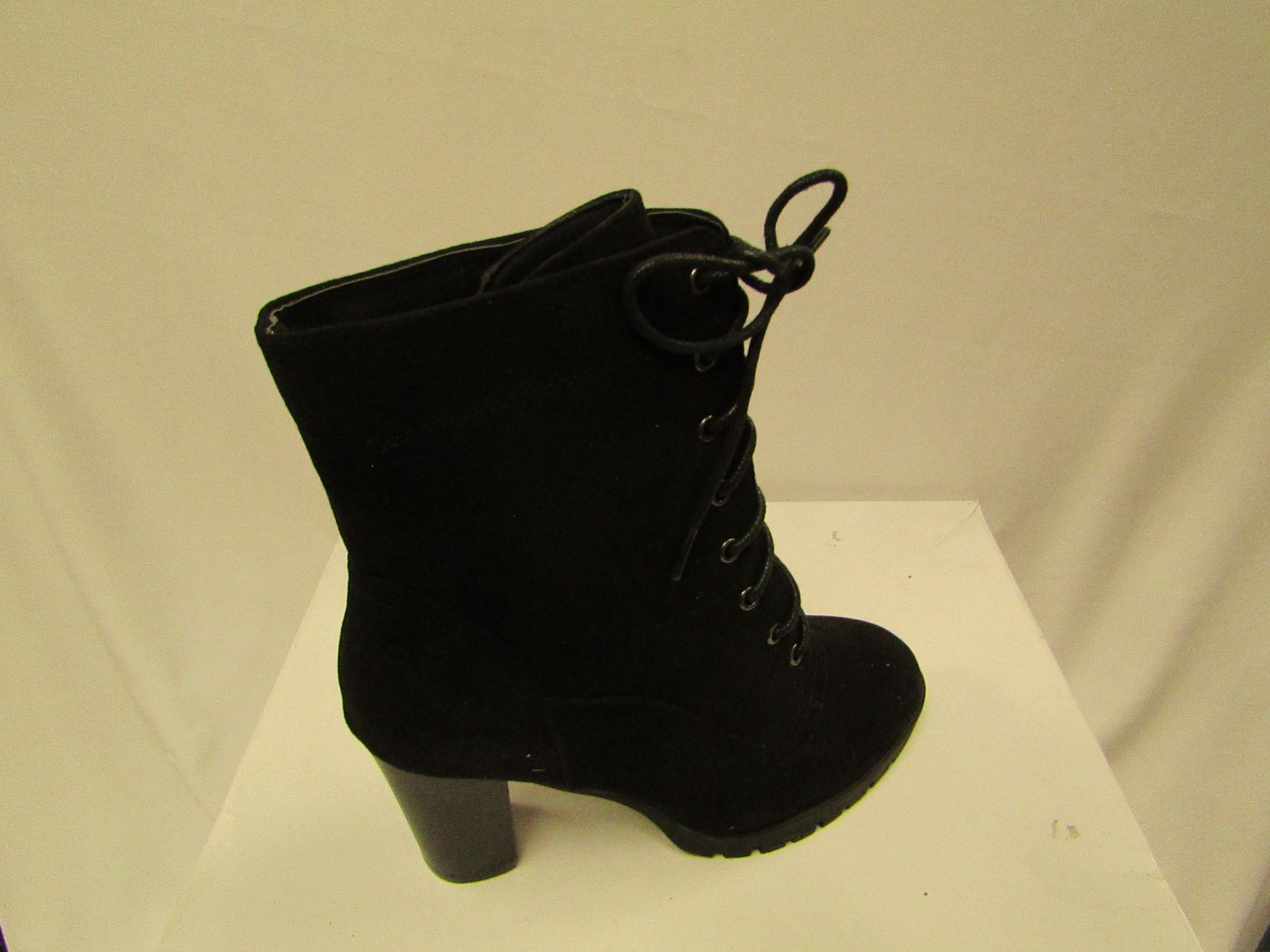 BPC Black Heeled Ankle Boot Size 6 New & Boxed