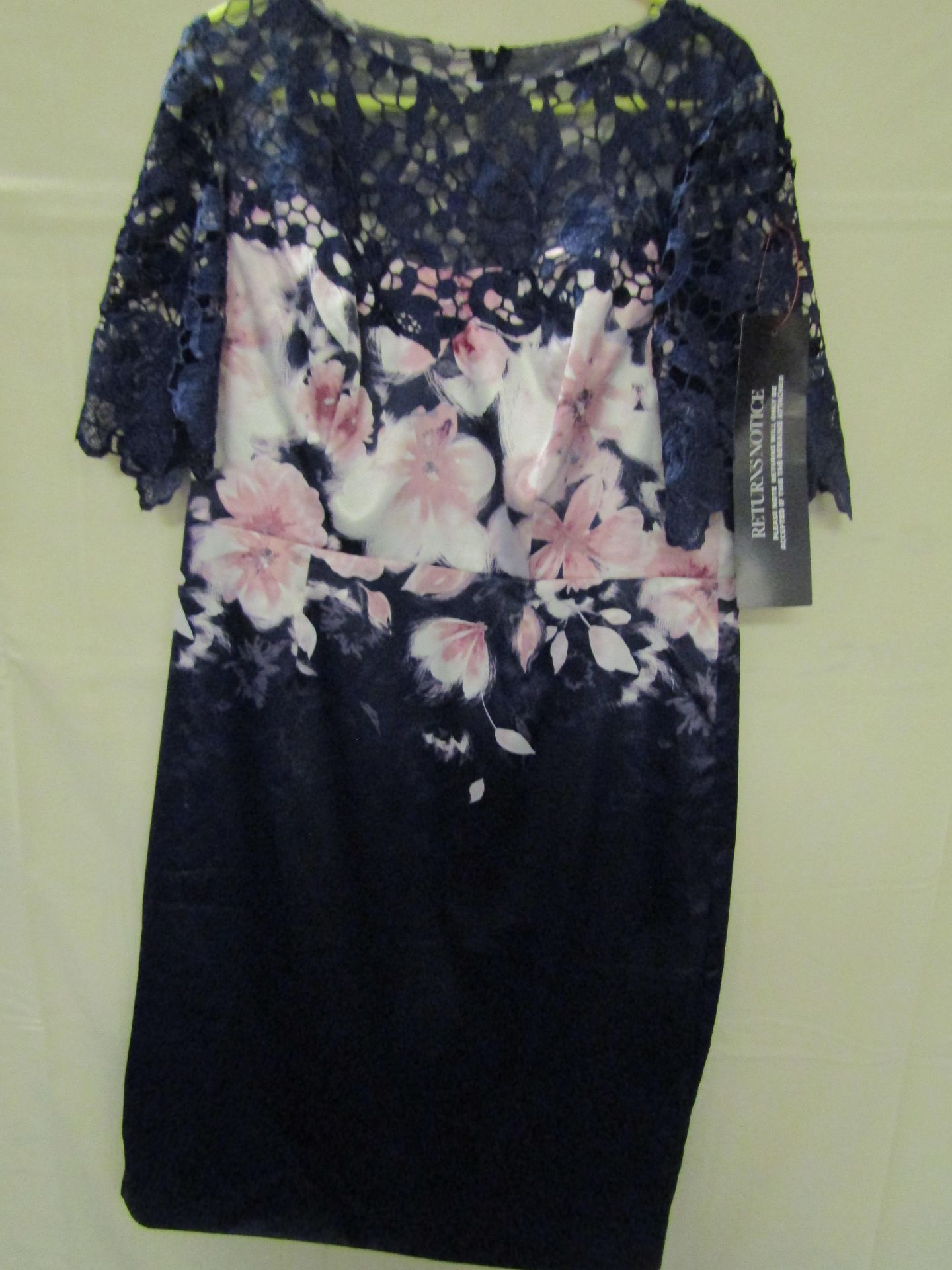 Kaleidoscope Dress Navy/Floral Size 12/14 Has Tags Attatched