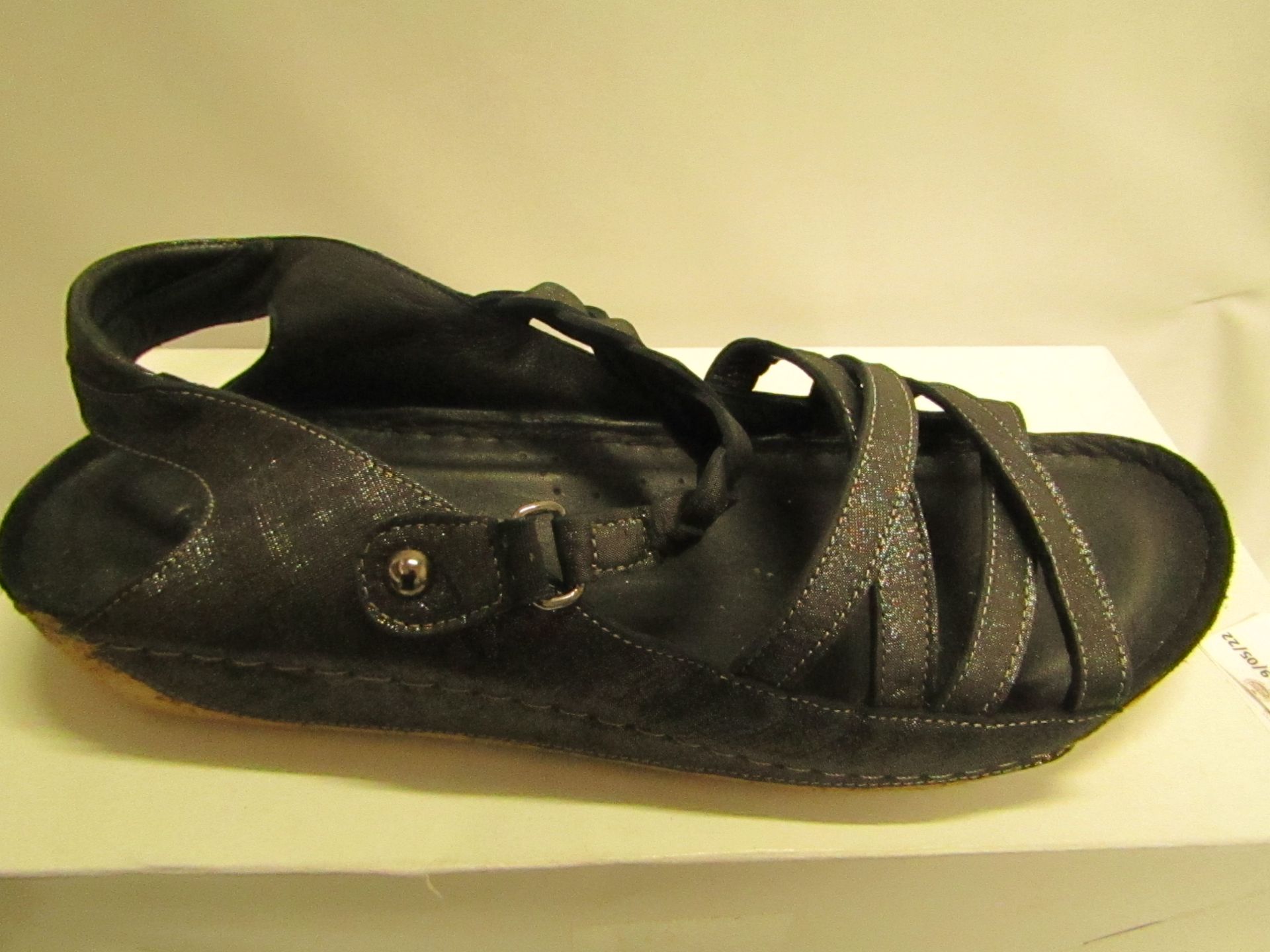 Gemini Black Sandal Size 42 New & Boxed