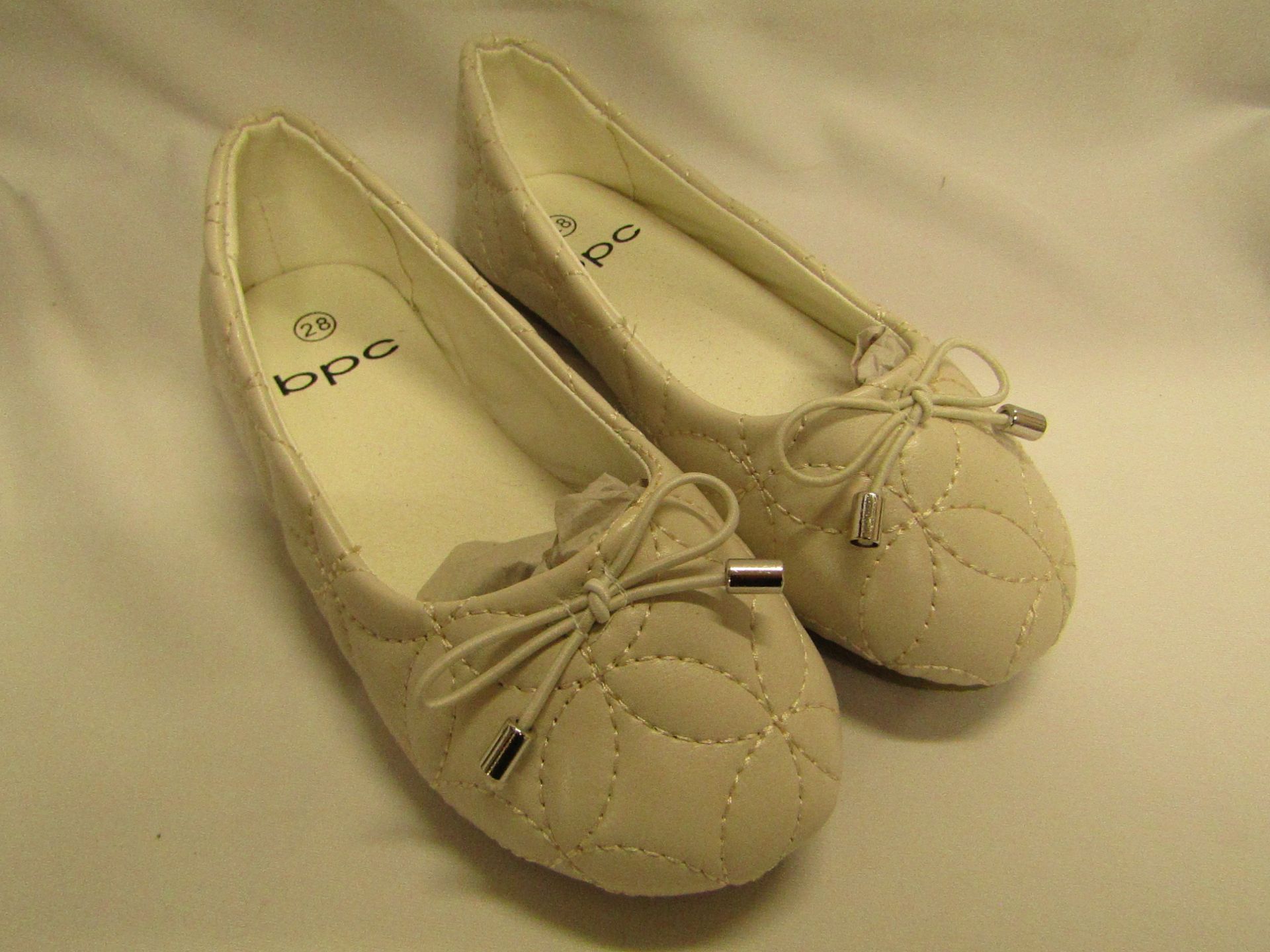 BPC White Ballet Pumps Size 28 New & Packaged