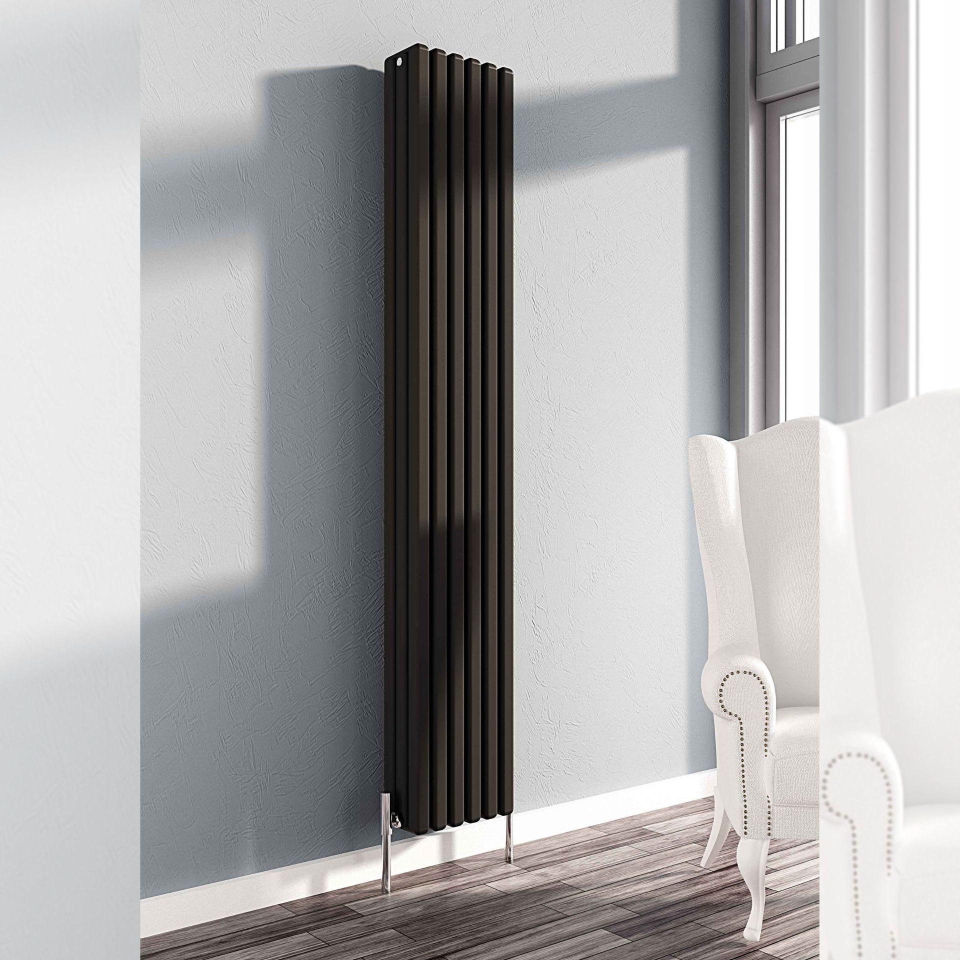 Carisa karo radiator, 1800x390mm, has wall brackets, appears to still be factory wrapped although