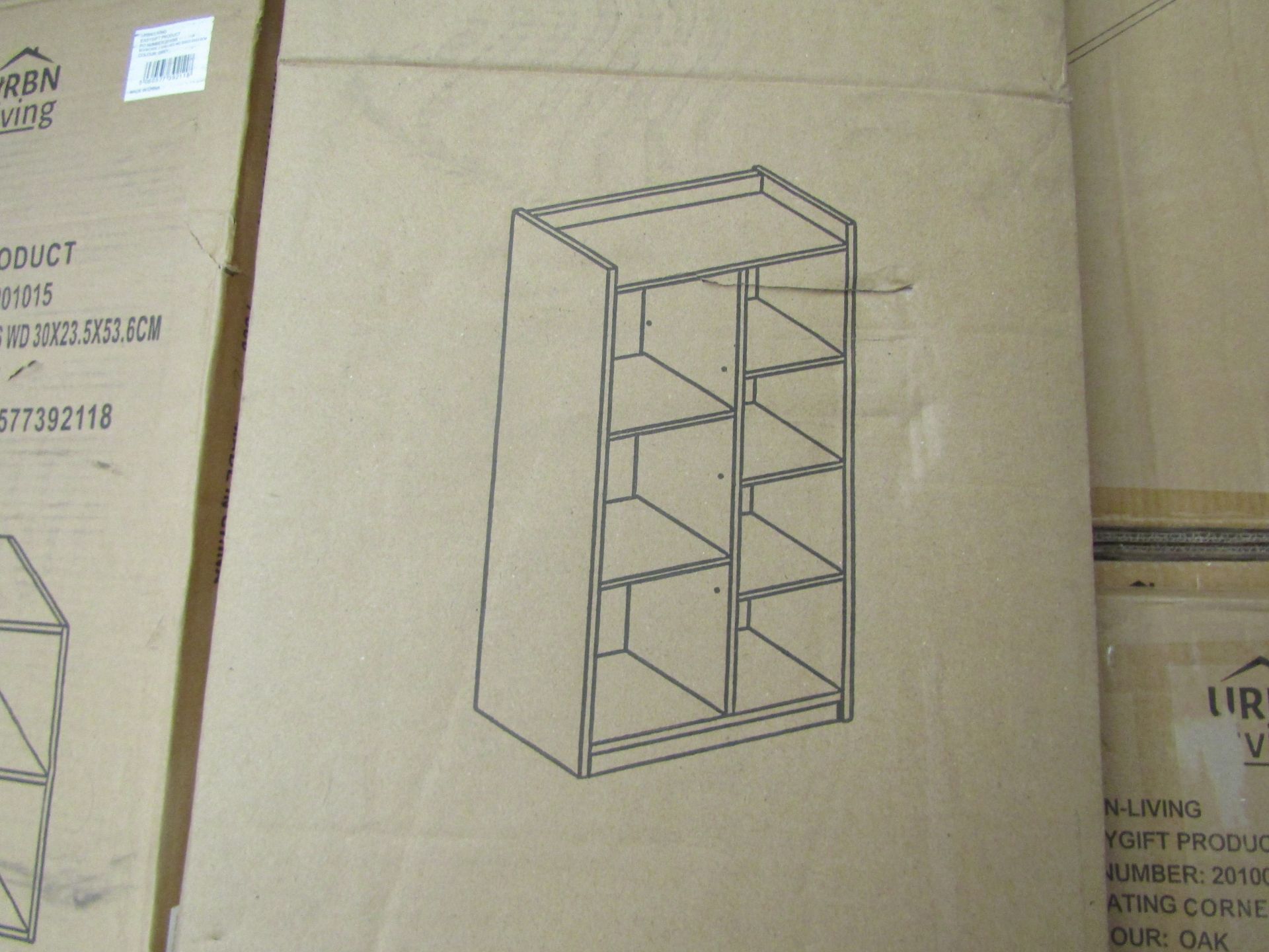 1x Urban Living Tall 7 Cube Bookcase - 62x30x128cm - Black - Vendor has checked all these items