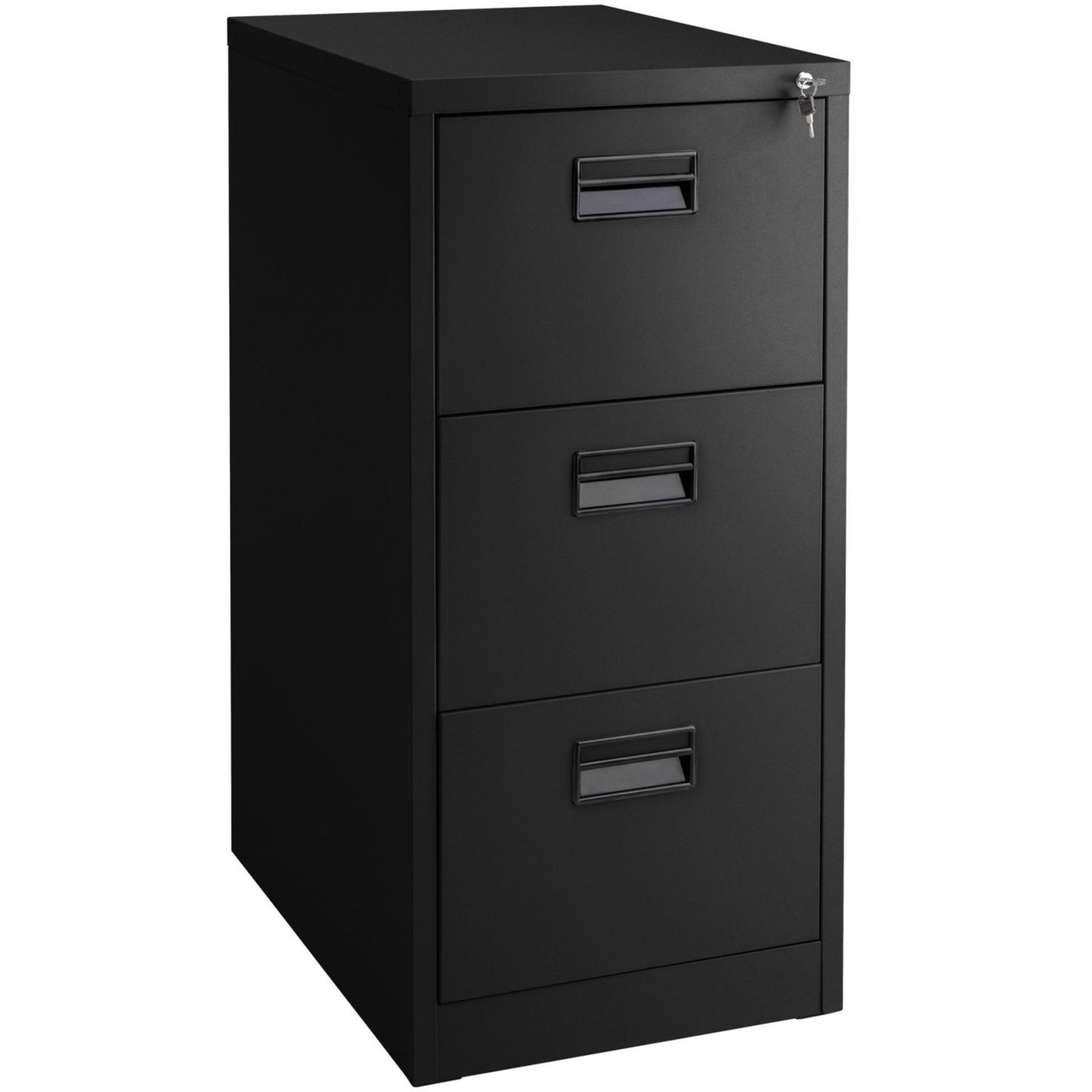 Tectake - Filing Cabinet With 3 Shelves Black - Boxed. RRP £159.99