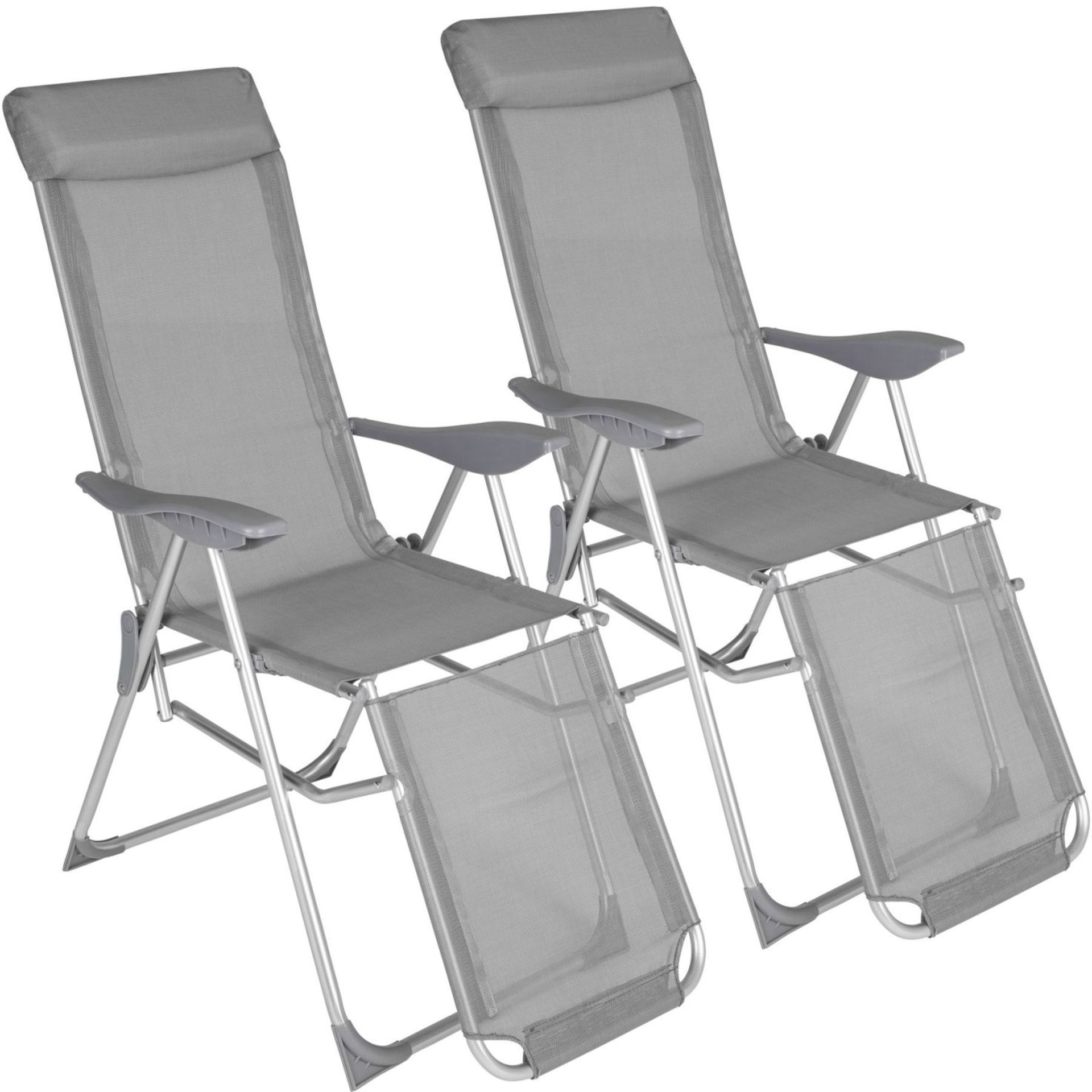 Tectake - Garden Chairs Set Of 2 Jana Grey - Boxed. RRP £70.99