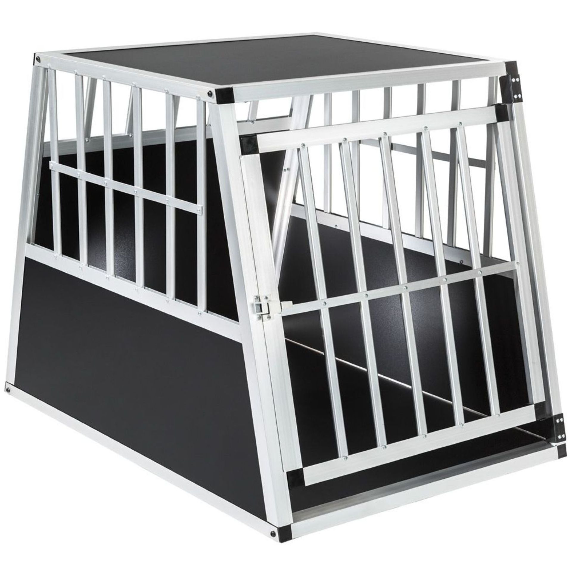 Tectake - Dog Crate Standard Shape Single Black - Boxed. RRP £83.99