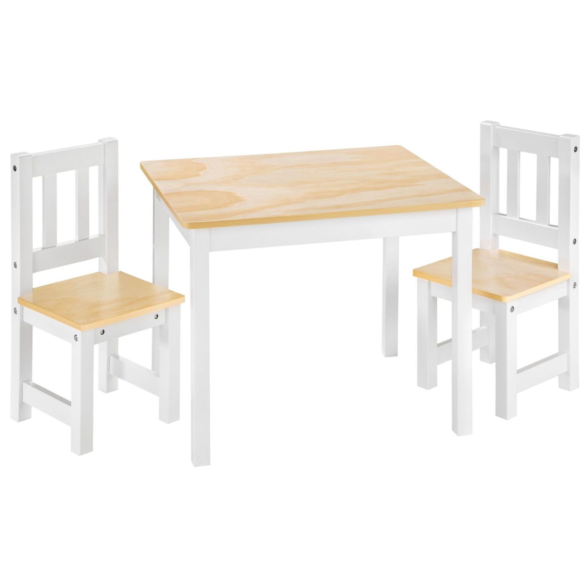 Tectake - Kids Table And Chairs Set Alice White - Boxed. RRP £59.99