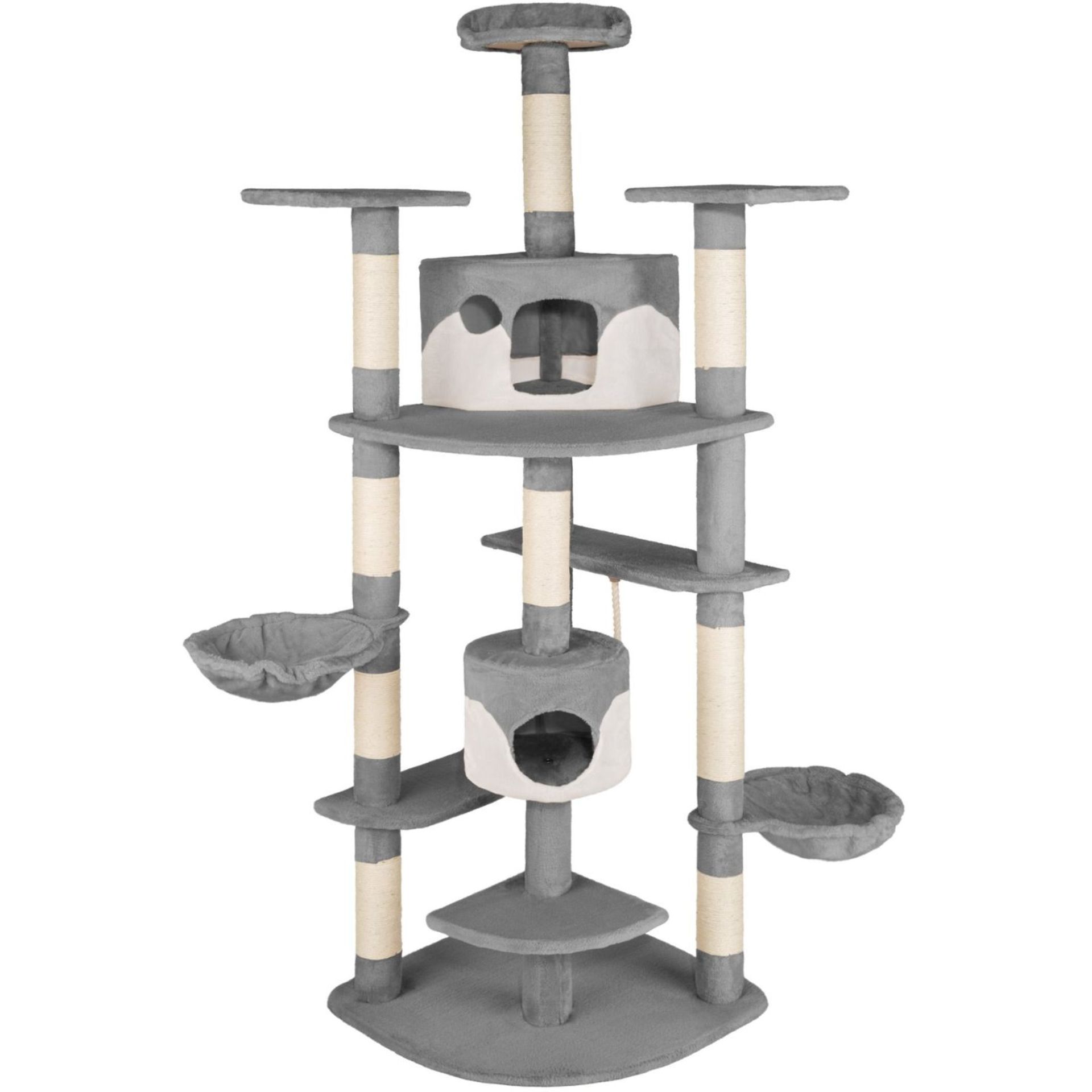 Tectake - Cat Tree Scratching Post Fippi Grey And White - Boxed. RRP £74.99