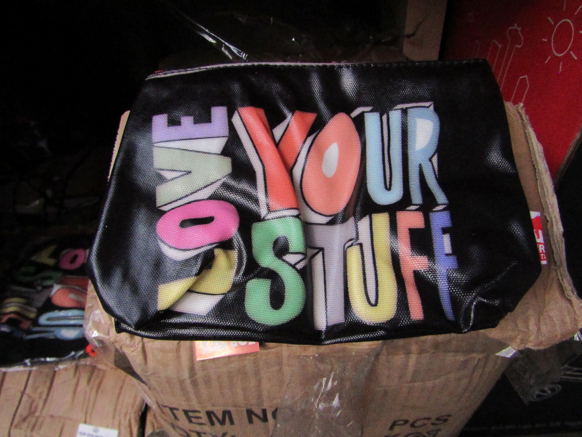 1x Box Containing 100 Units Being : Urban Outfitters - Love Your Stuff Cosmetics Bags - All Unused &