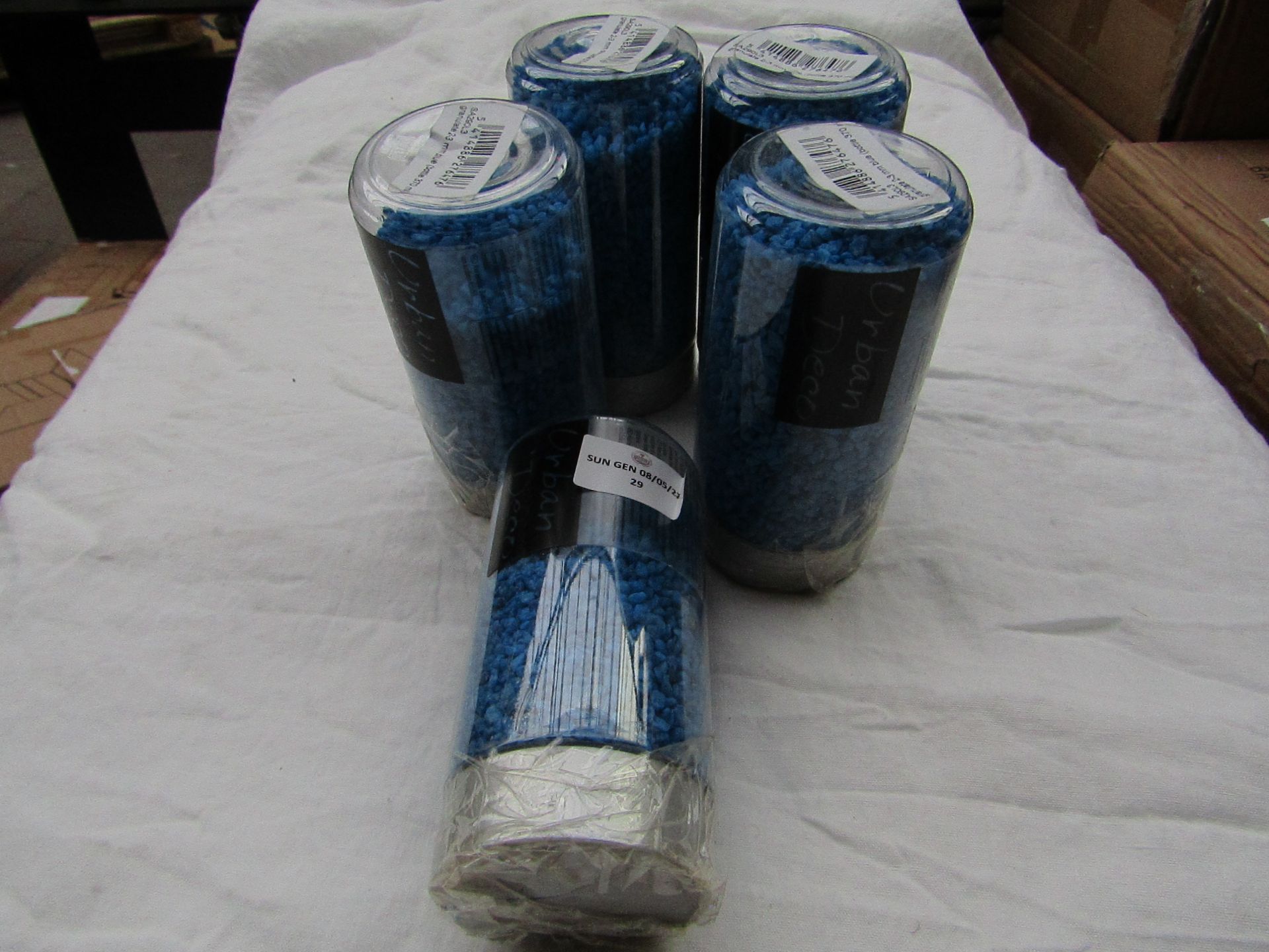 5x Urban Deco - Blue Granulates 2-3mm - 370ml Tubes - Unused.