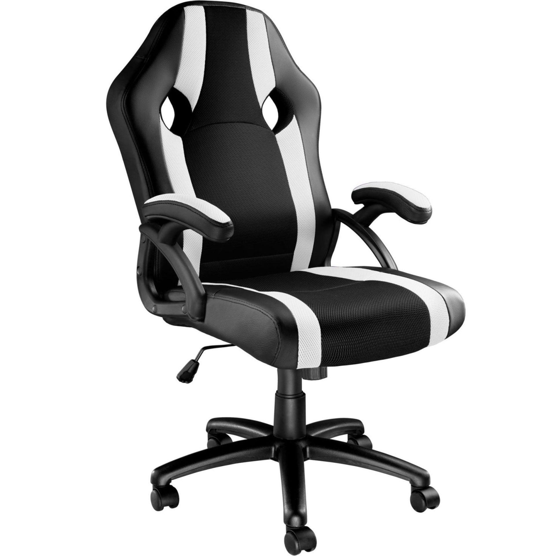 Tectake - Gaming Chair Goodman Black And White - Boxed. RRP £78.99 - Image 2 of 2