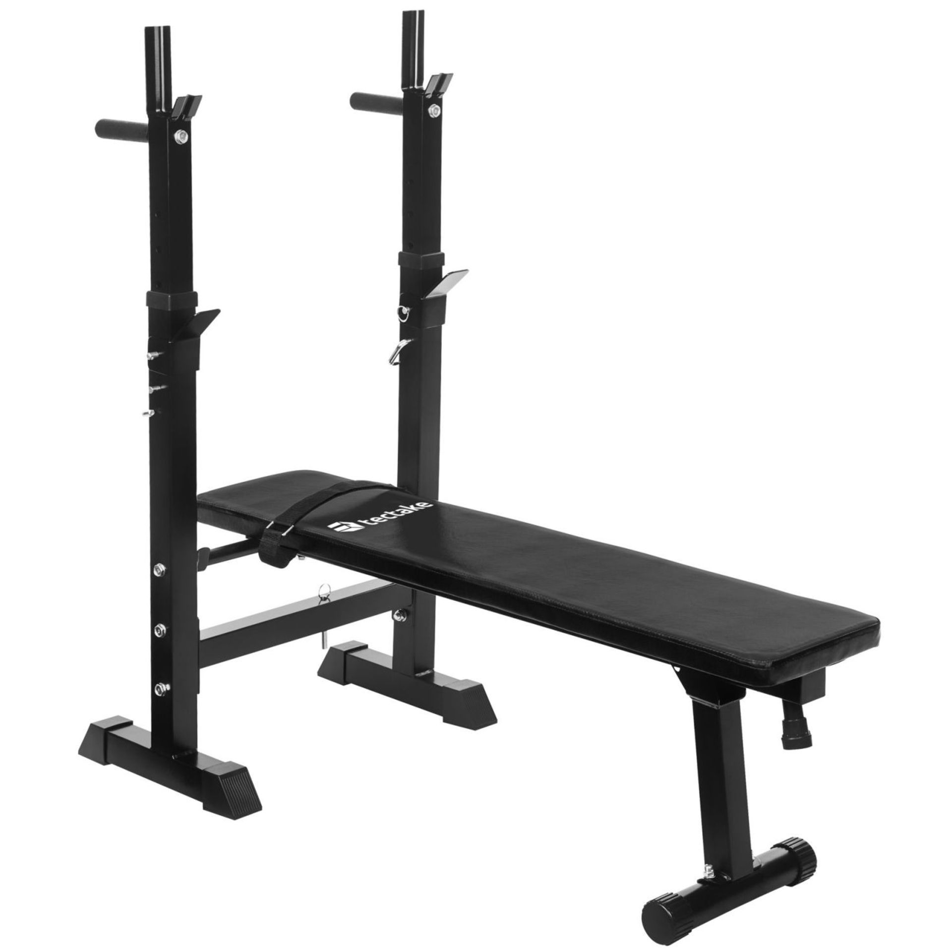 Tectake - Weight Bench With Barbell Rack Black - Boxed. RRP £58.99 - Image 2 of 2