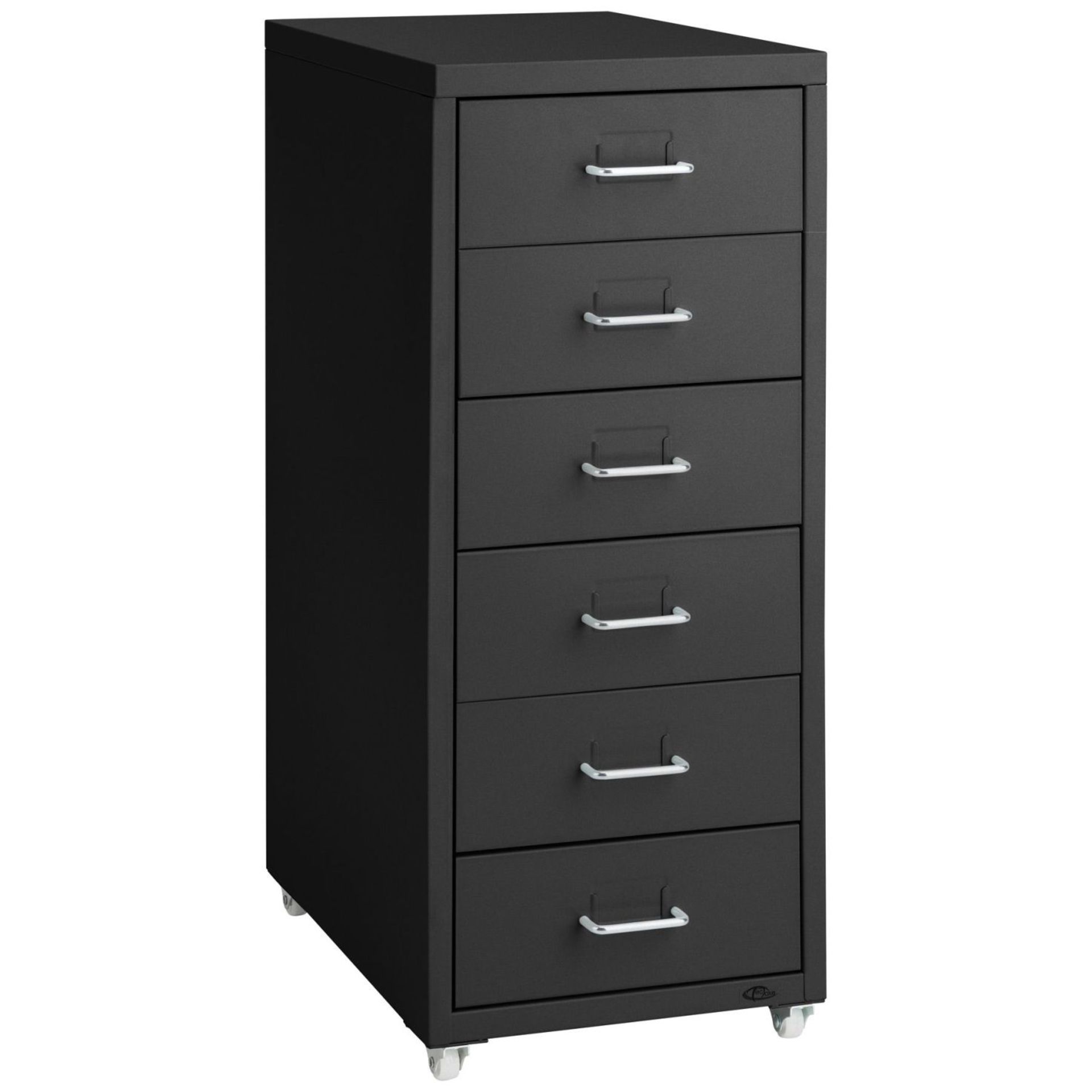 Tectake - Filing Cabinet On Casters - Metal Black - Boxed. RRP £75.99 - Image 2 of 2