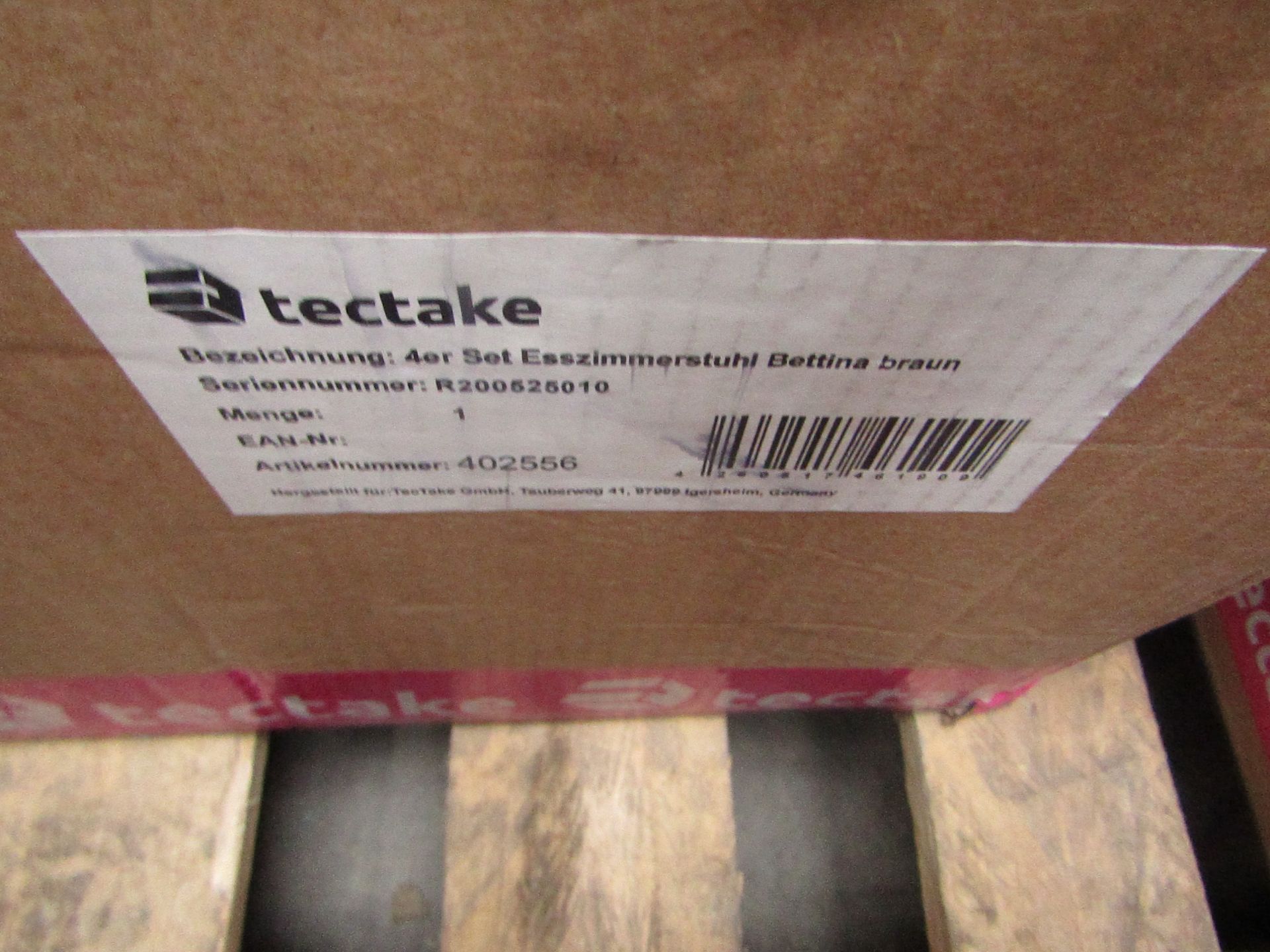 Tectake - 4 Dining Chairs Rocking Chairs Brown - Boxed. RRP £197.99