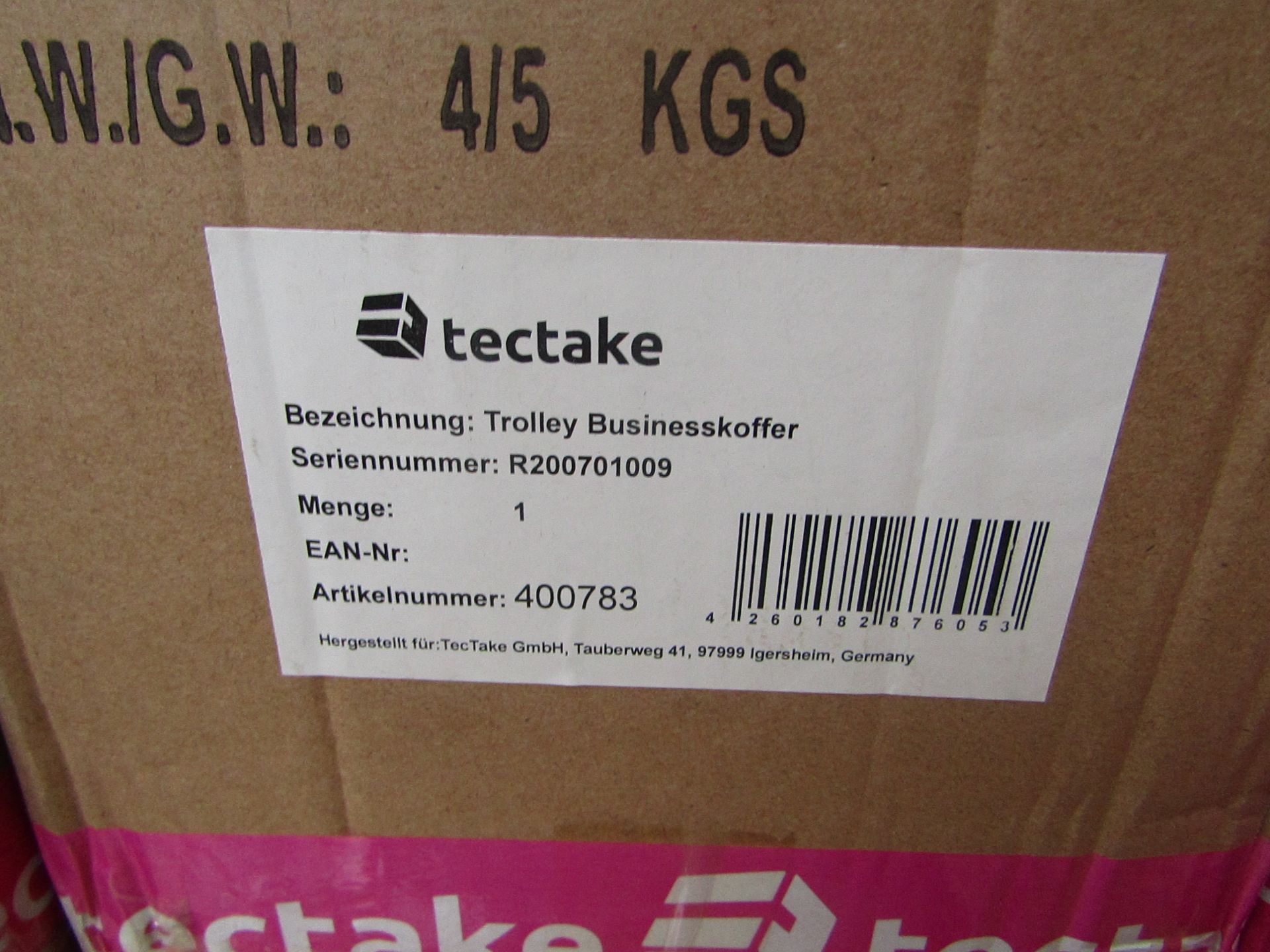 Tectake - Pilot Case Business Case Black - Boxed. RRP £55.99