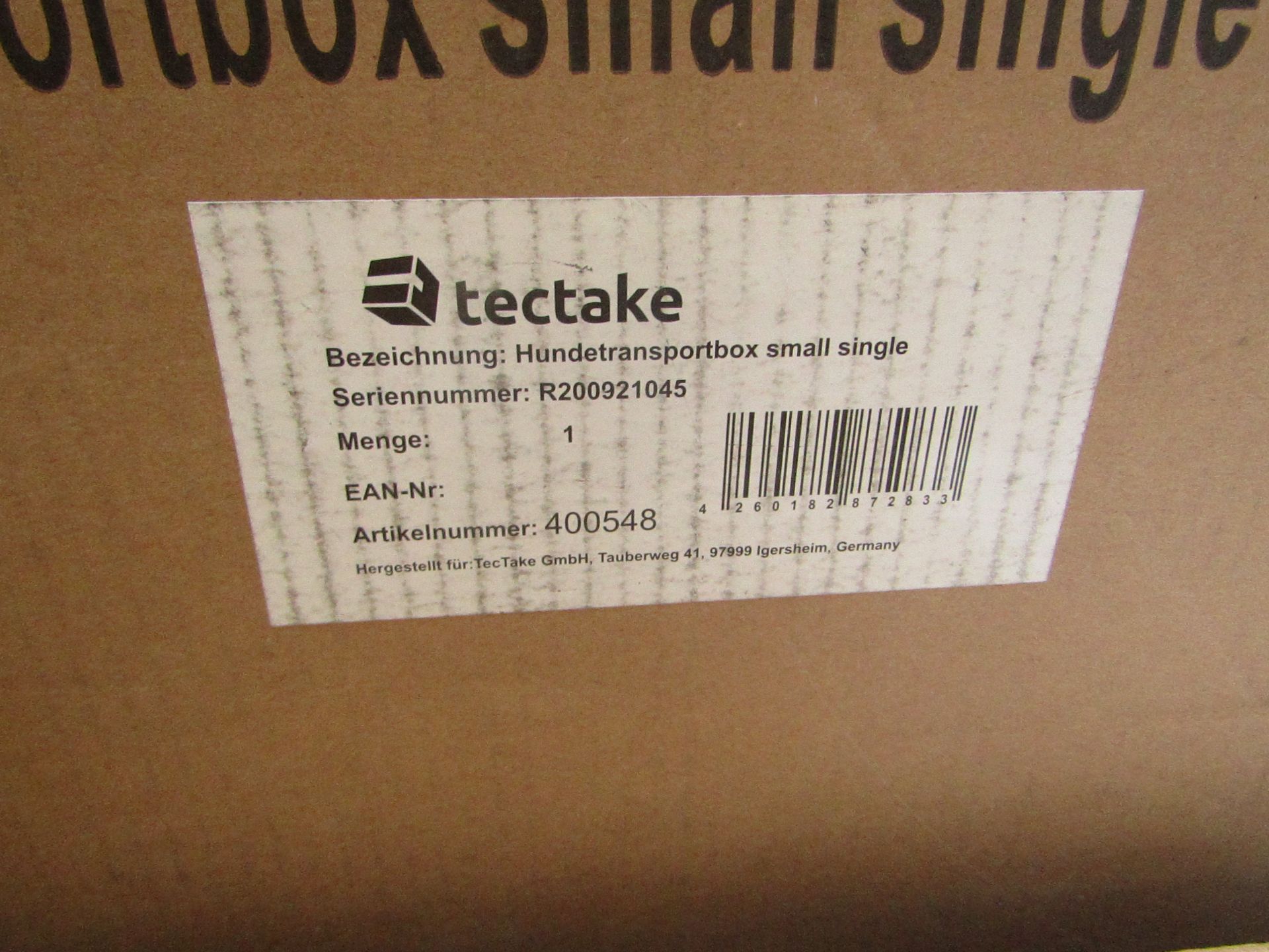 Tectake - Dog Crate Single - Boxed. RRP £109.00