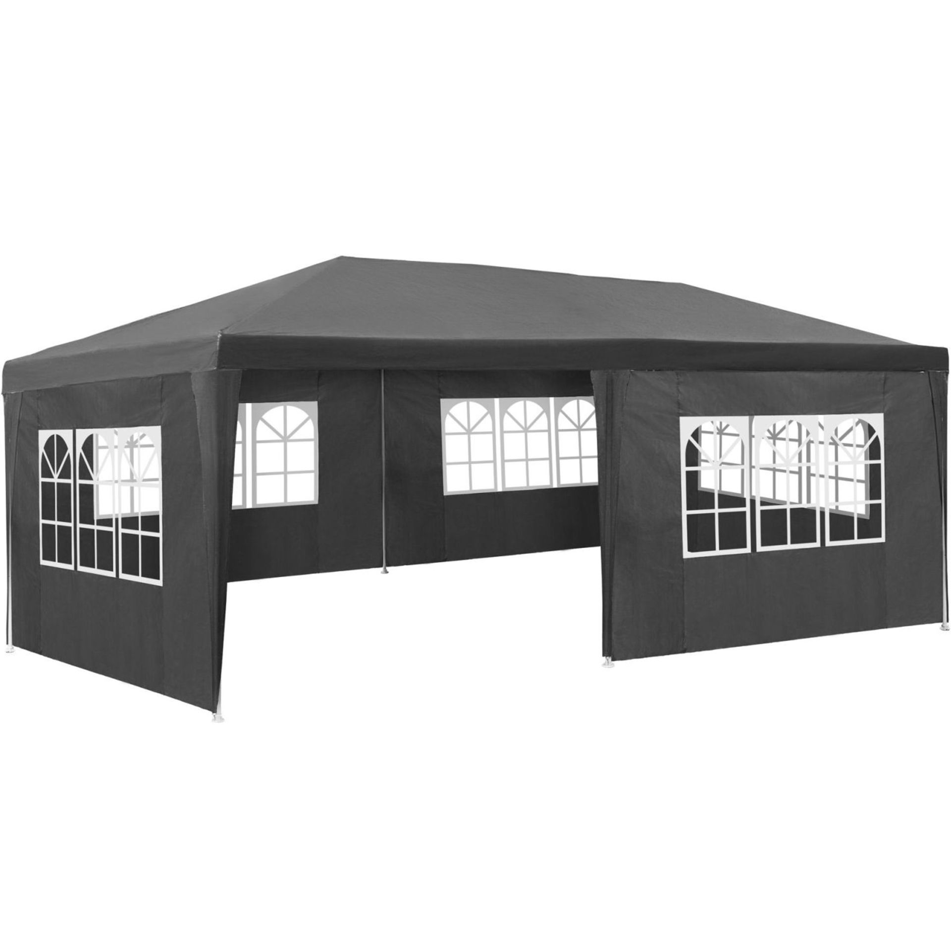 Tectake - Gazebo 6X3M With 5 Side Panels Grey - Boxed. RRP £163.99 - Image 2 of 2