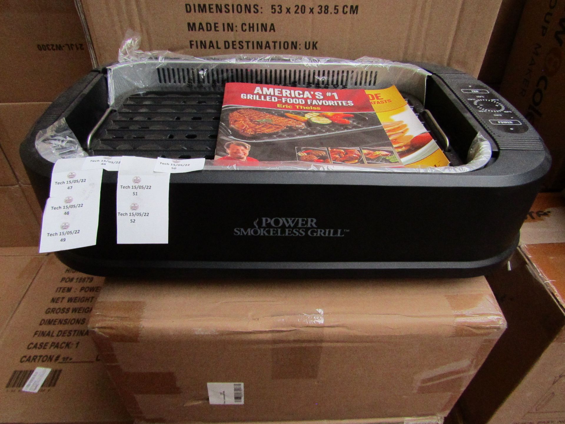 | 4x | POWER SMOKELESS GRILL BASIC | UNCHECKED & BOXED | NO ONLINE RESALE | SKU - | RRP £79.99 |