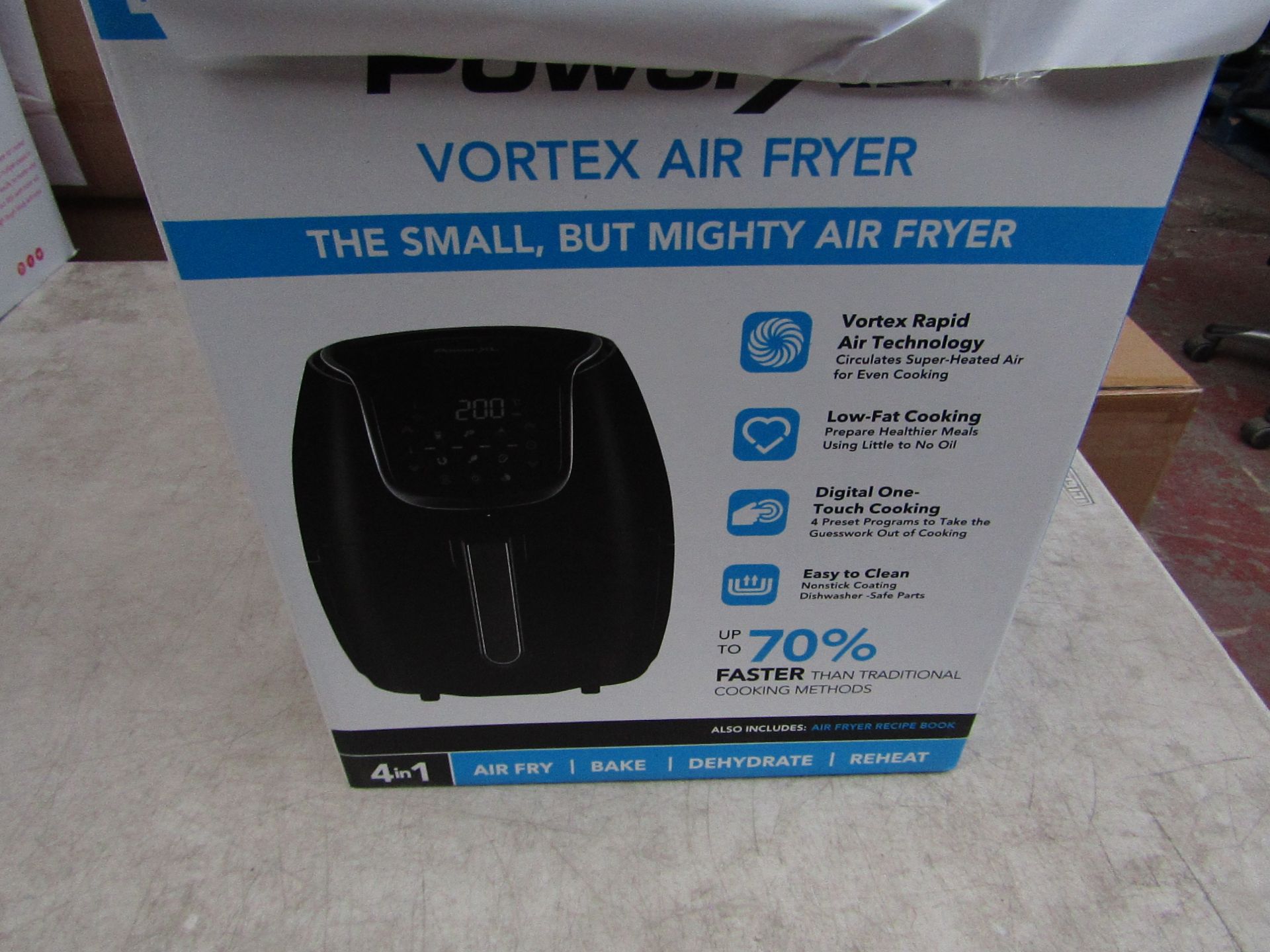 1 x Power XL Vortex HF 5096TS 2.8L Air Fryer Black VORTEX 2.8L RRP £79.99 SKU HST-APG-