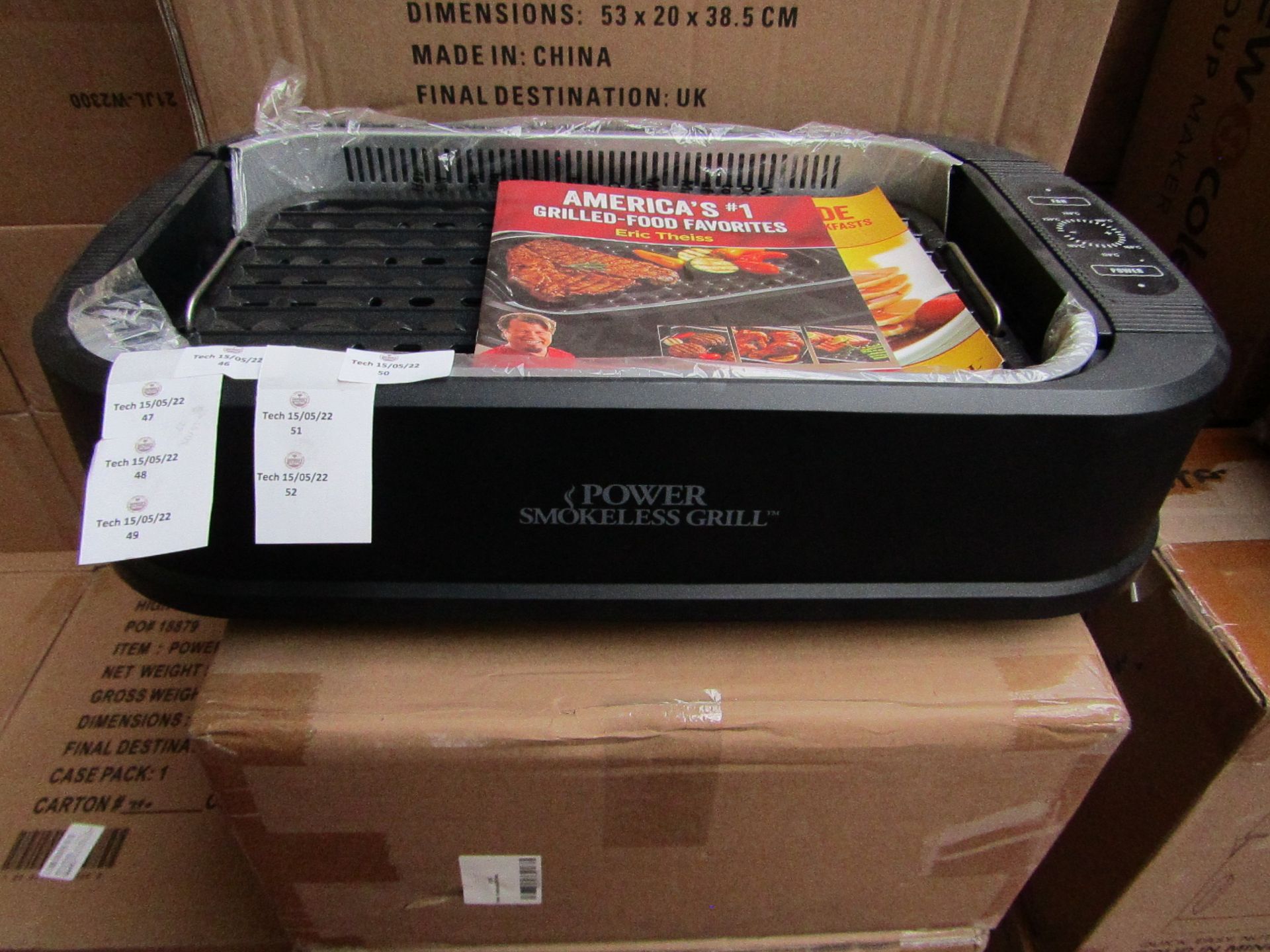 | 4x | POWER SMOKELESS GRILL BASIC | UNCHECKED & BOXED | NO ONLINE RESALE | SKU - | RRP £79.99 |