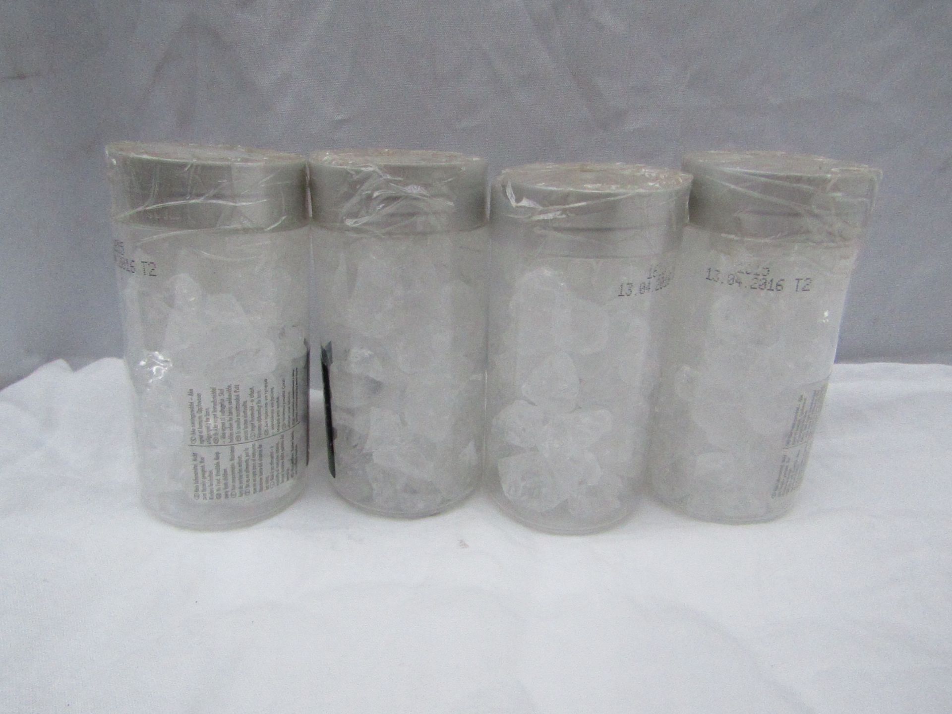 4x Urban Deco - Glass Chunks 25-30mm - 475g Tubes - Unused.