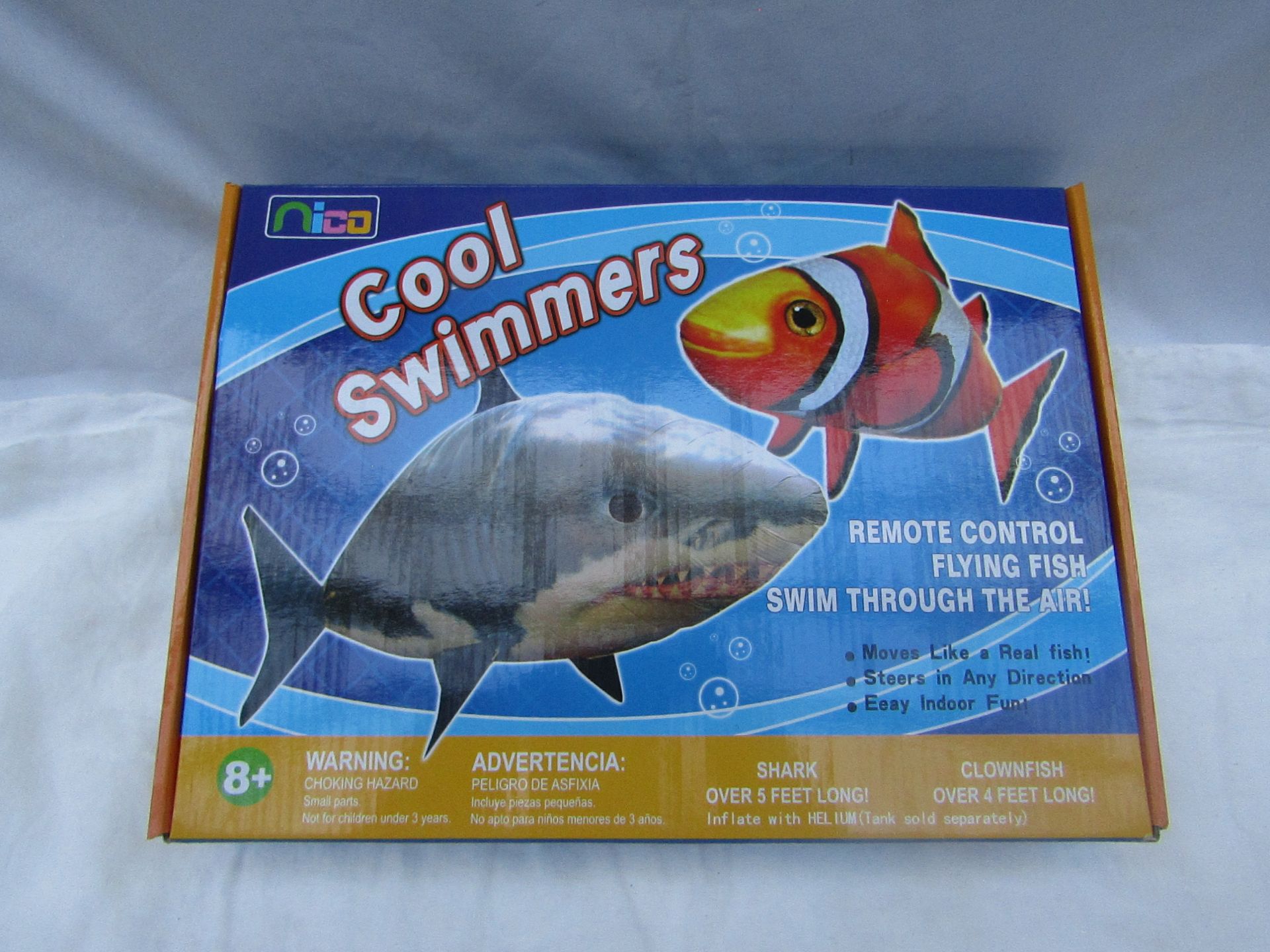 4x Nico - Cool Swimmers Remote Controlled Flying Fish ( Clown-Fish 4-Feet Long ) - Unused & Boxed.