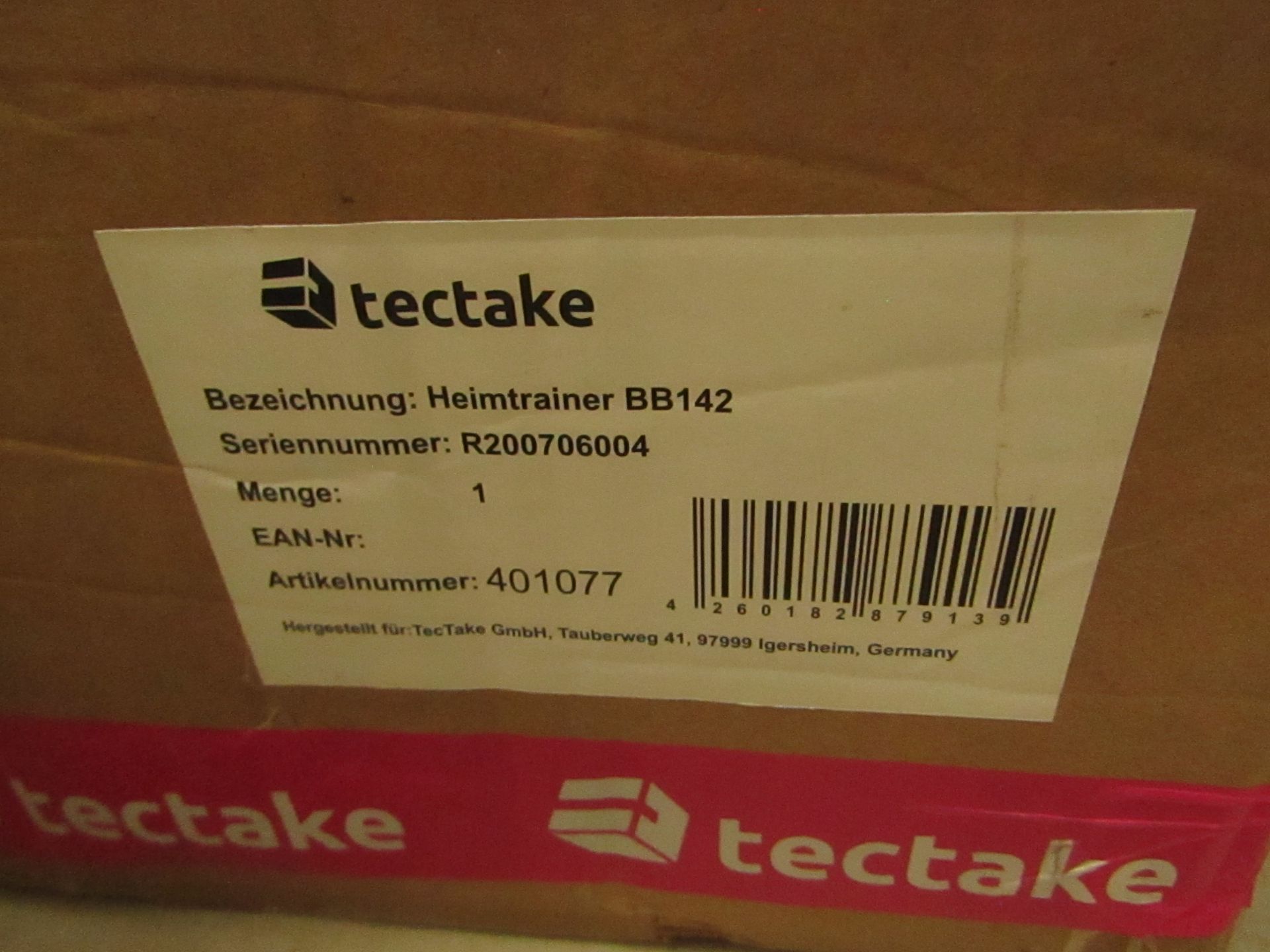 Tectake - Exercise Bike Model 1 Black - Boxed. RRP £64.99