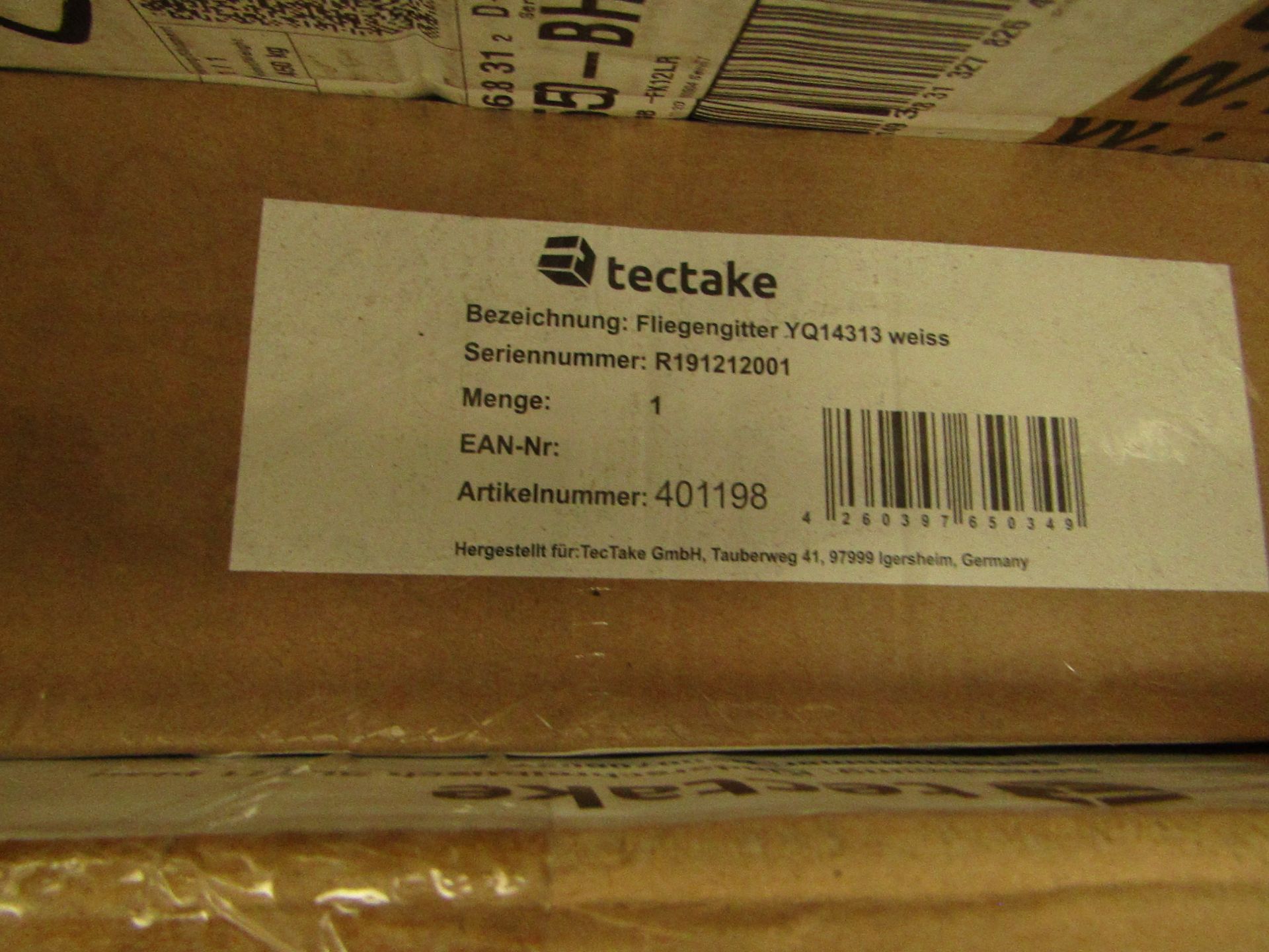 Tectake - Fly Screen For Door Frame White - Boxed. RRP £33.99