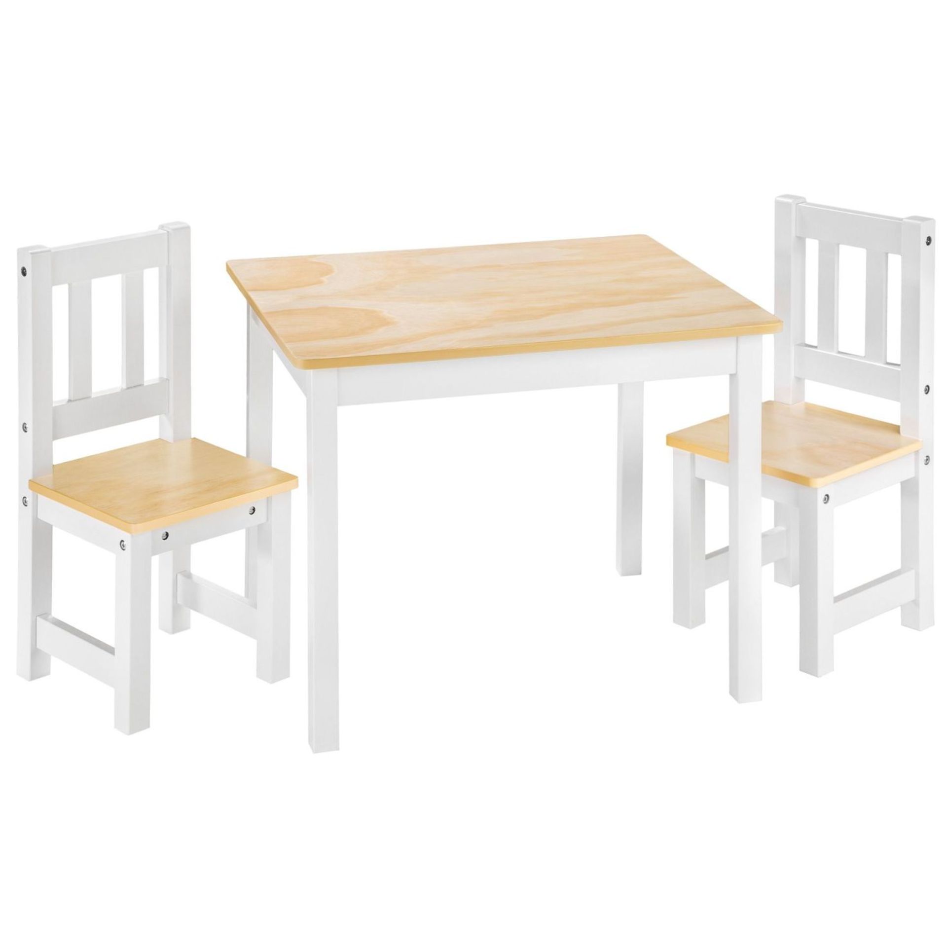 Tectake - Kids Table And Chairs Set Alice White - Boxed. RRP £59.99 - Image 2 of 2