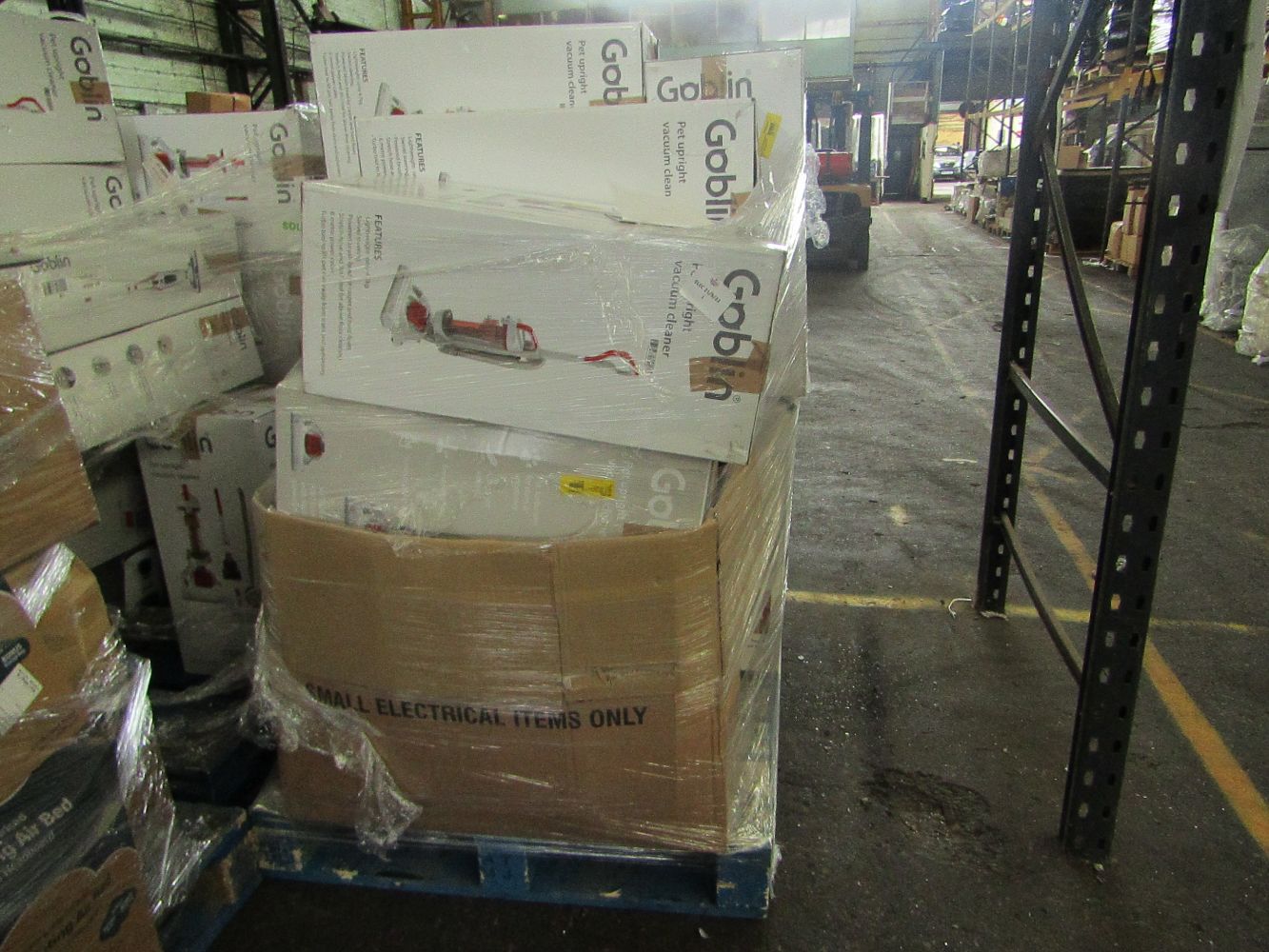 Pallets of Raw Electrical Returns from a National retail brand.